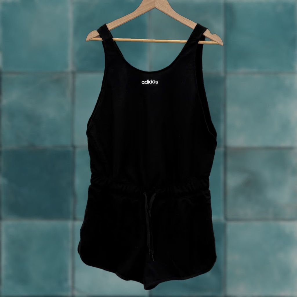 Adidas Adidas Jumpsuit Womens M Black Climalite Drawstring Training Shorts Romper NWT Size 32" / US 10 / IT 46 - 1 Thumbnail