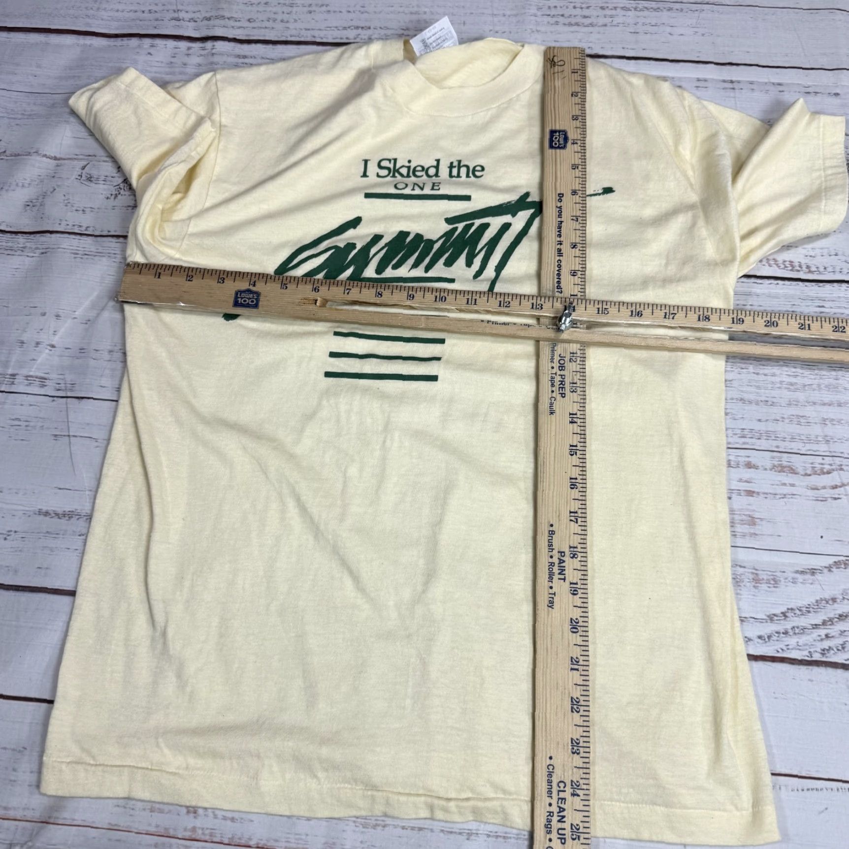Hanes VTG Hanes T Shirt “I Skied The One Summit” Women S Vanilla Cotton Polyester Short Sleeve Size S Size S / US 4 / IT 40 - 2 Thumbnail