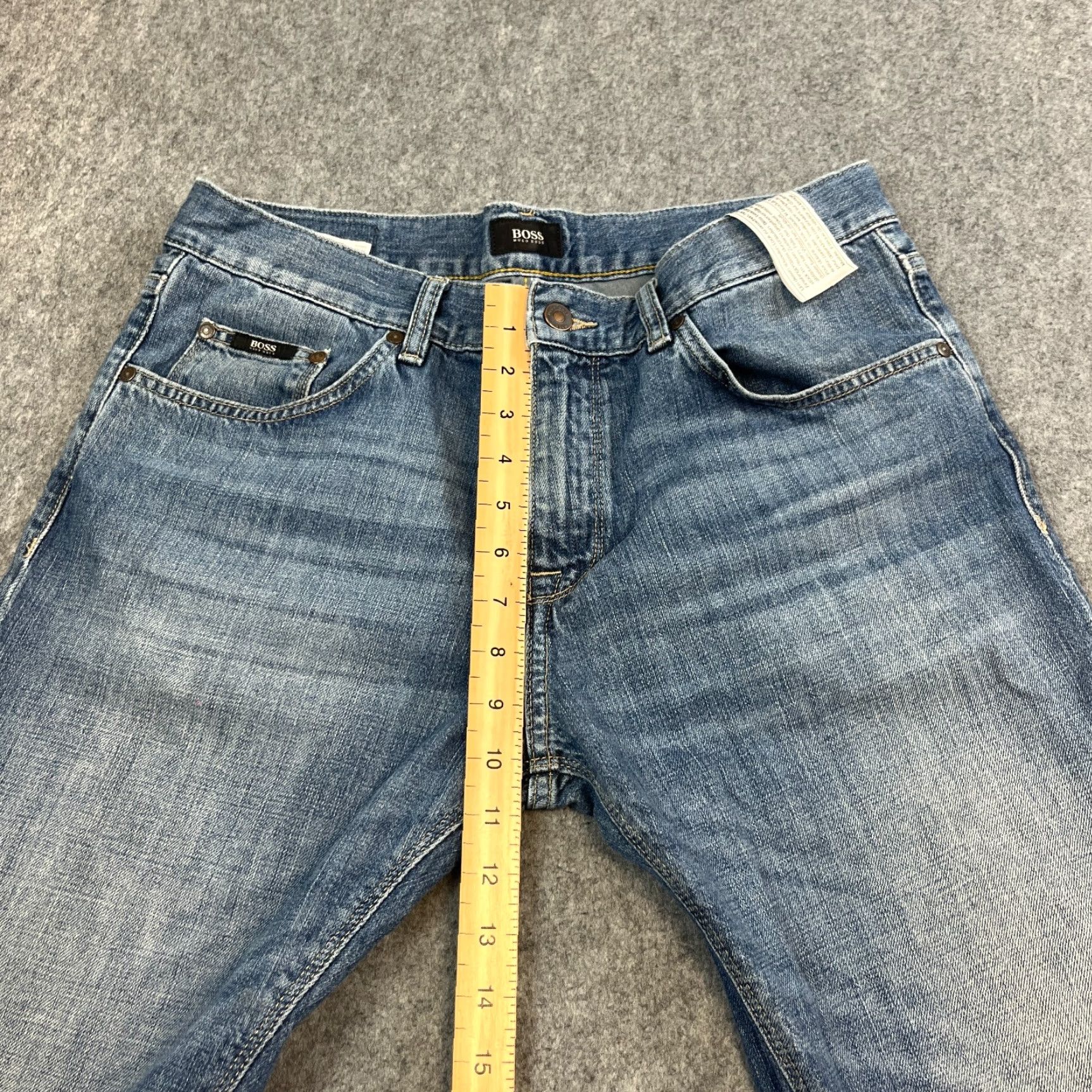 Hugo Boss HUGO BOSS Jeans Regular Tapered 34 32 Mid Blue Cotton Denim 5-Pocket Men Maine Size US 34 / EU 50 - 5 Thumbnail