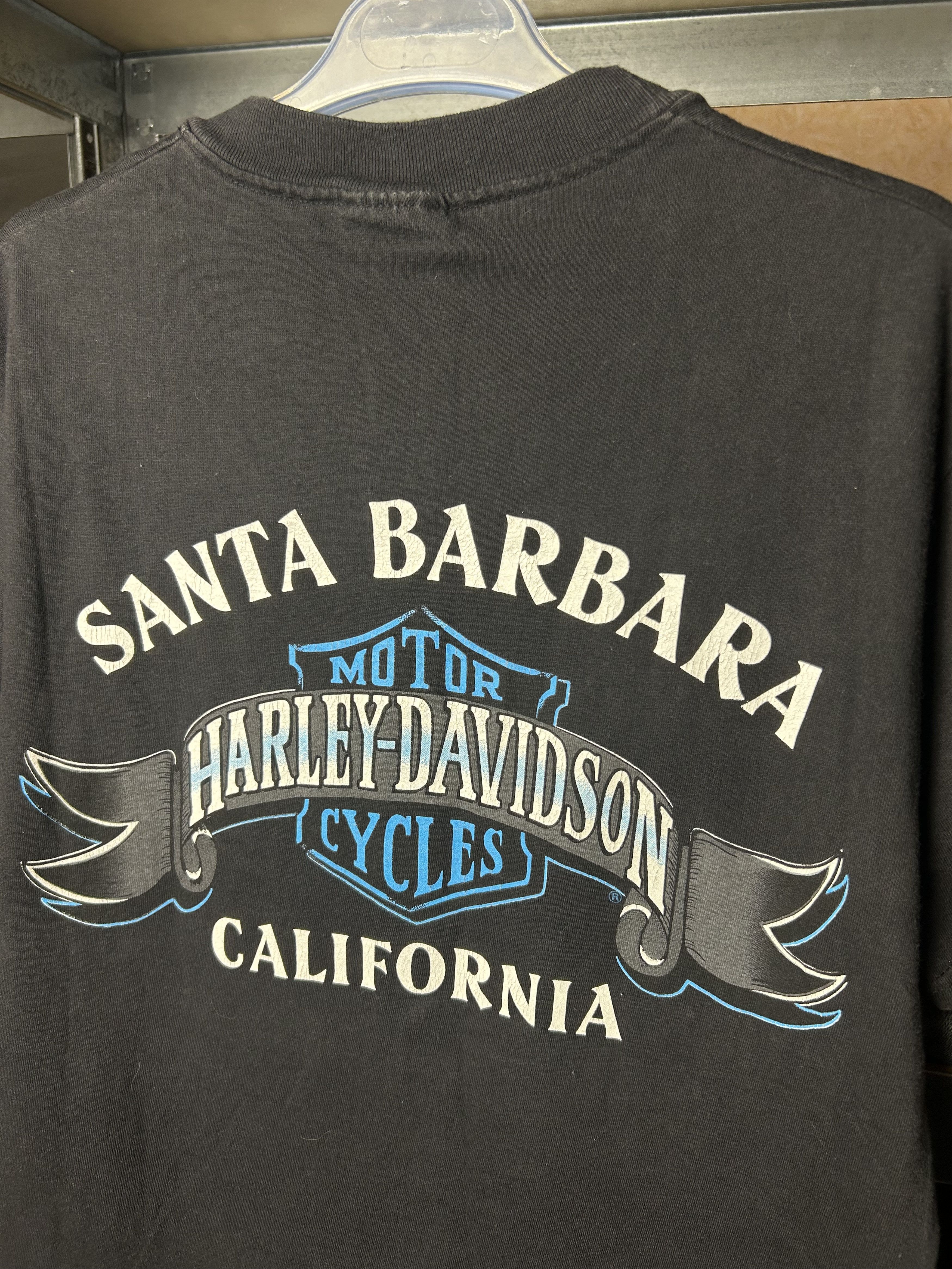 Harley Davidson Vintage 1996 Harley Davidson Santa Barbara California Tshirt Size US M / EU 48-50 / 2 - 12 Thumbnail