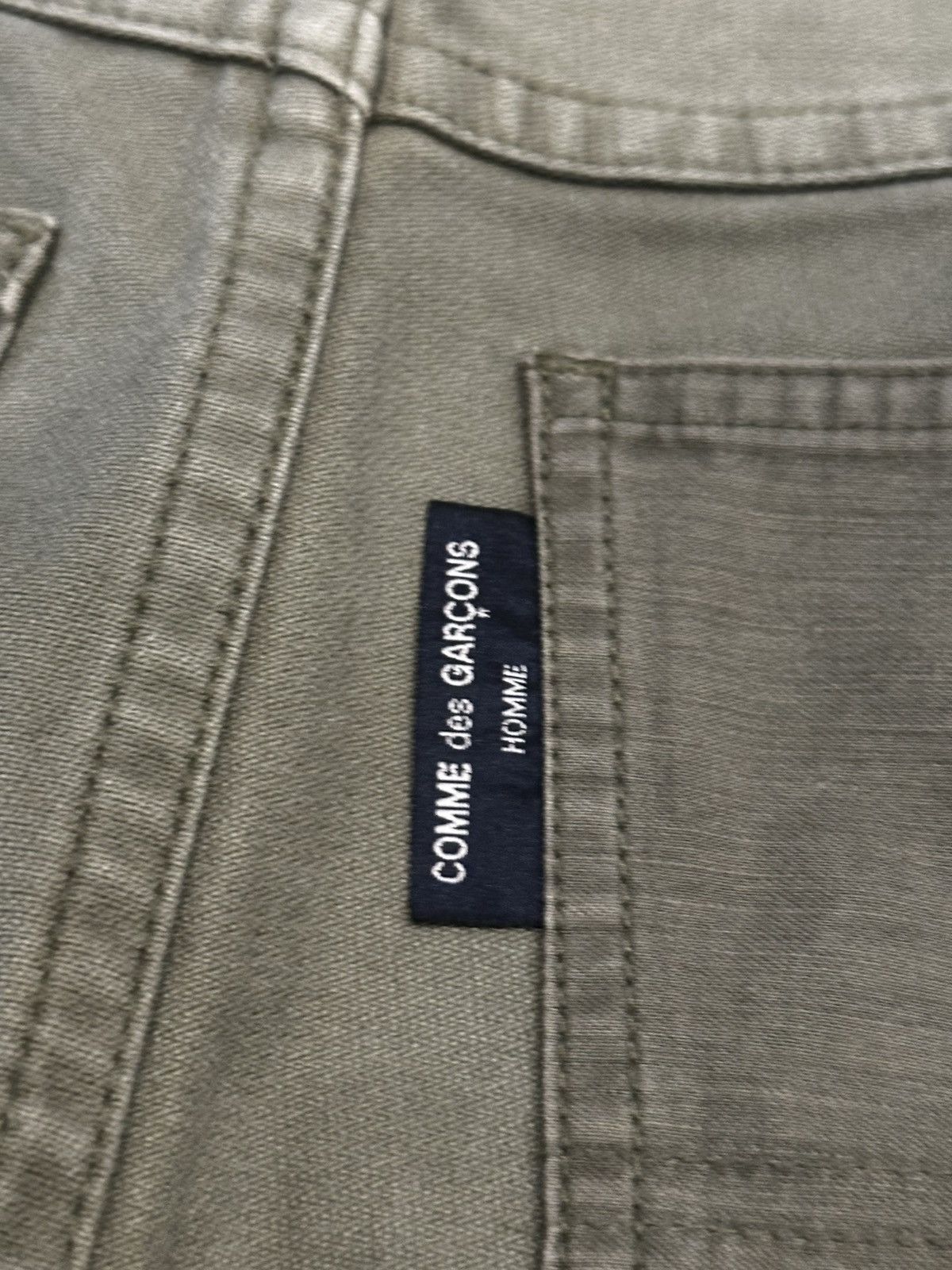 Comme des Garcons Homme Comme Des Garcons Homme Embroidered Pocket Olive Pants Size US 35 - 9 Thumbnail