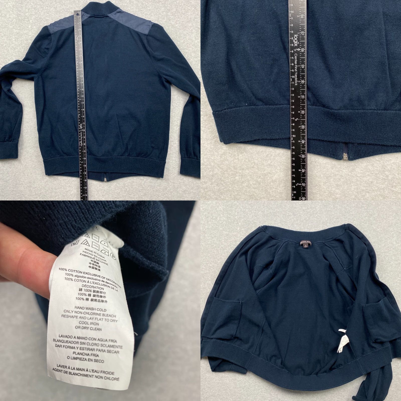 Michael Kors Michael Kors Sweater Mens XL Blue Full Zip Pockets Embroidered Logo Zipper Size US XL / EU 56 / 4 - 8 Thumbnail