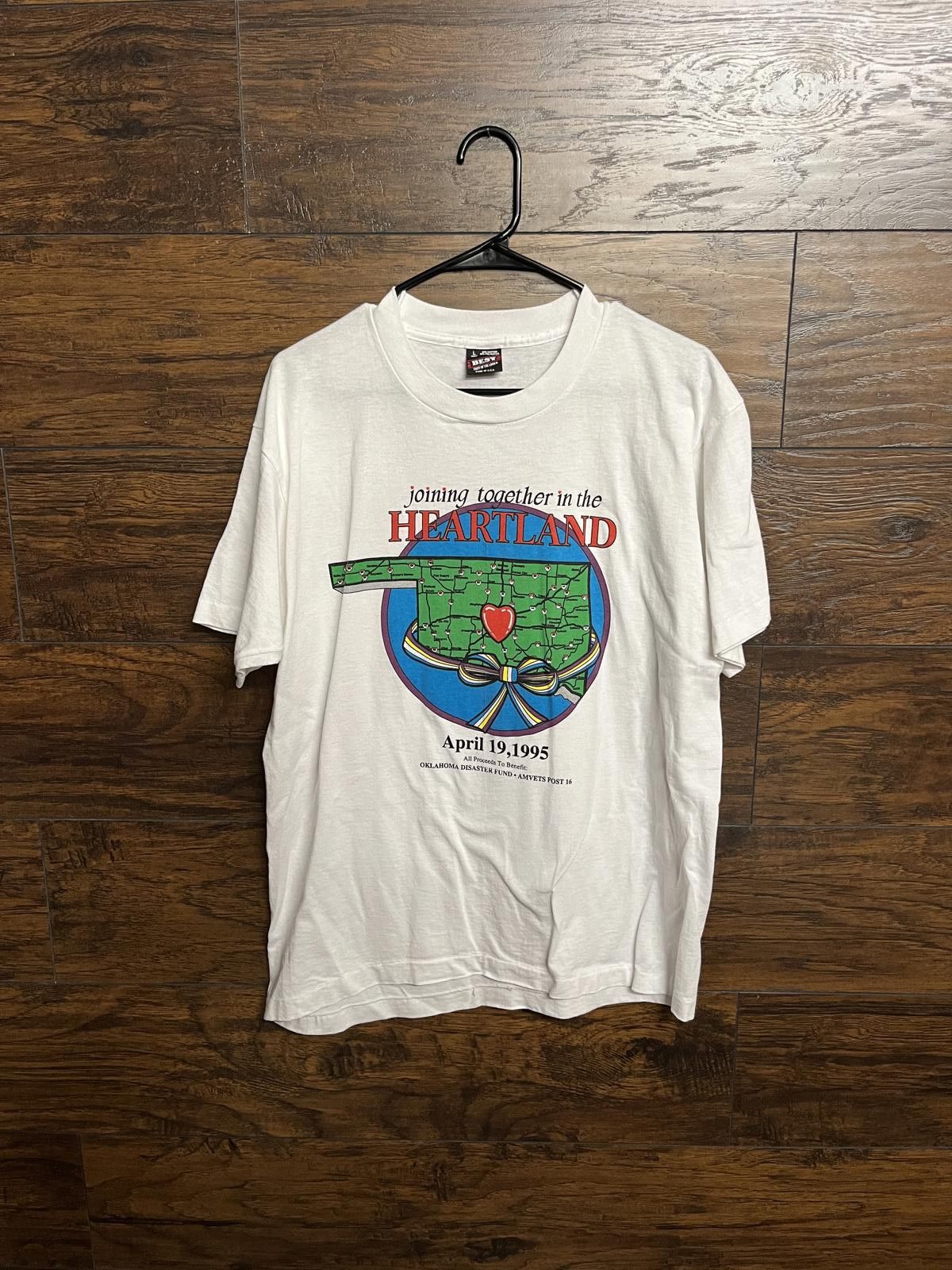 Fruit Of The Loom VTG Oklahoma City T-shirt - OKC Bombing Tee - L Size US L / EU 52-54 / 3 - 1 Thumbnail