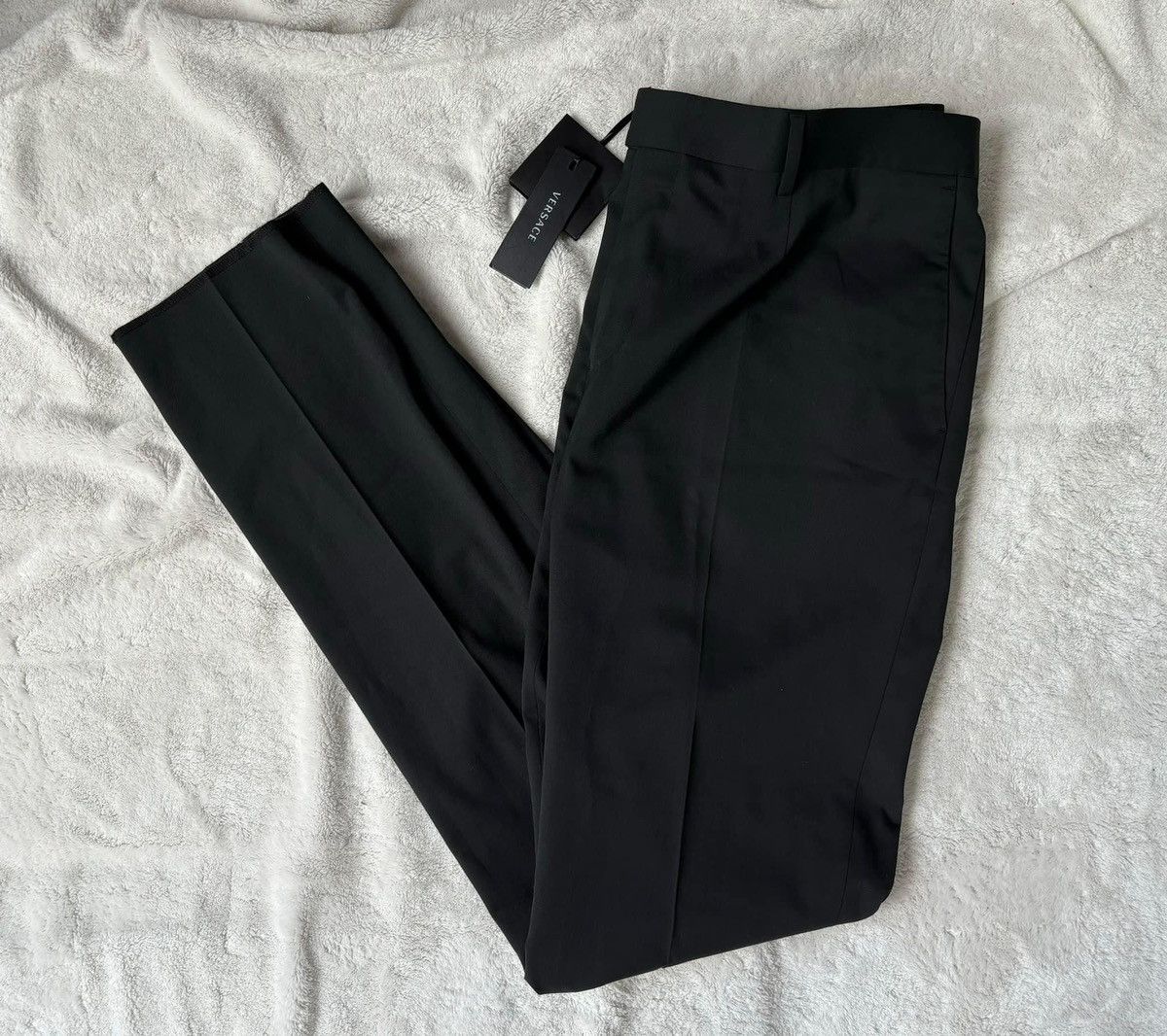 Versace Black Slim Formal Dress Pants
