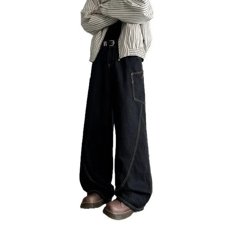 Japanese Brand Retro loose wide leg plaid patchwork jeans Size US 32 / EU 48 - 5 Thumbnail