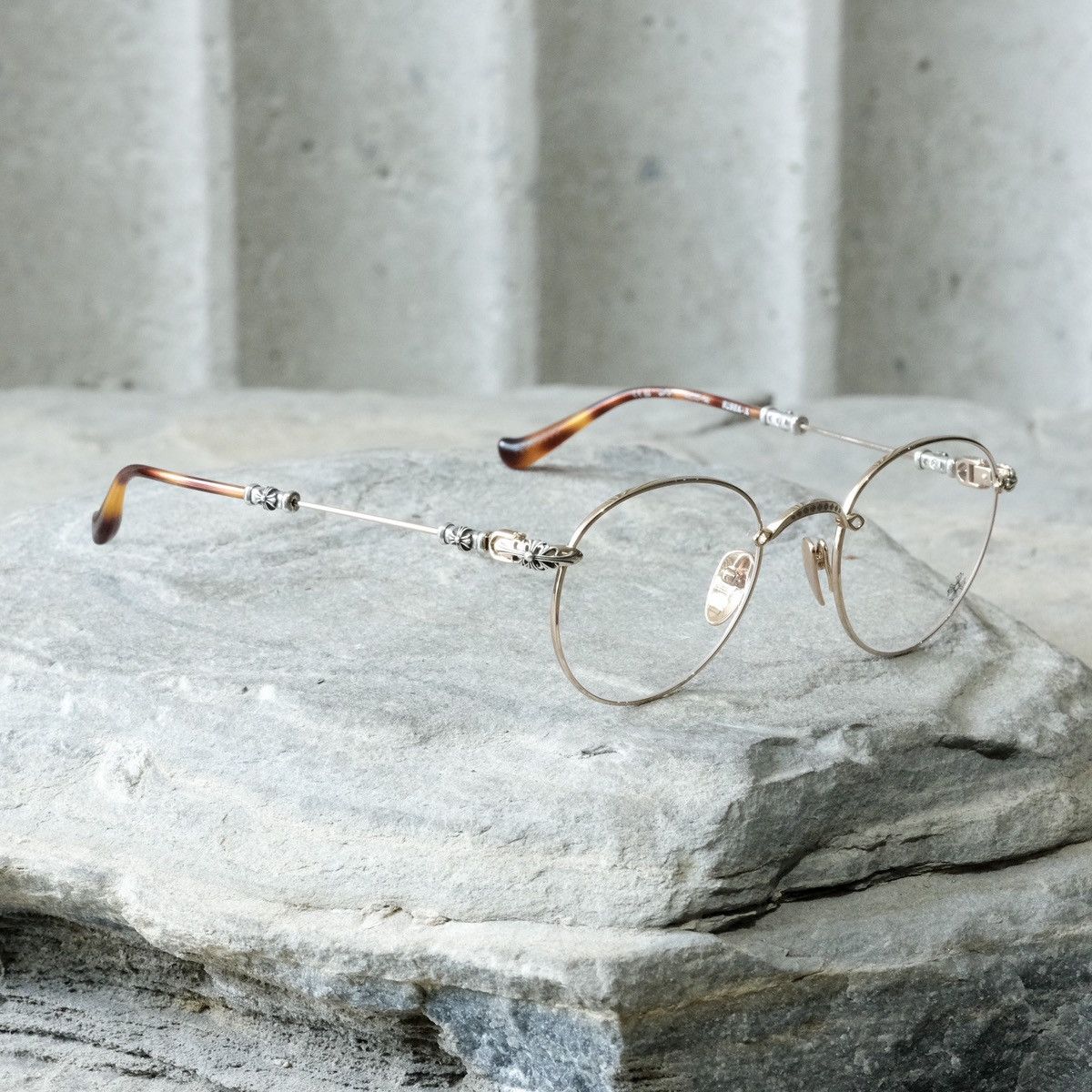 image of Chrome Hearts Bubba - A Glasses in Gold, Men's