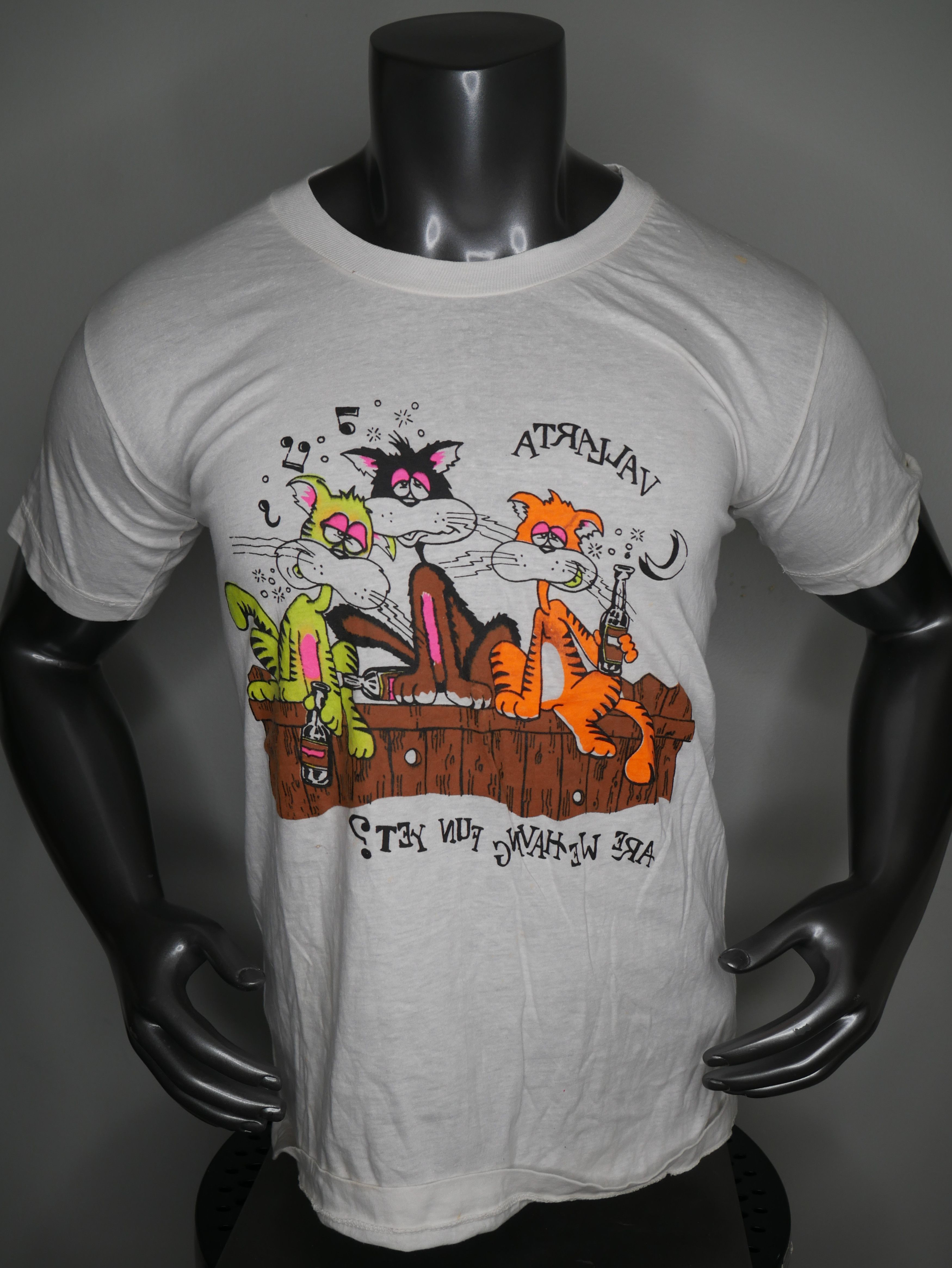 Vintage Are We Having Fun Yet Drunk Cats Single Stitch Size US XL / EU 56 / 4 - 1 Thumbnail