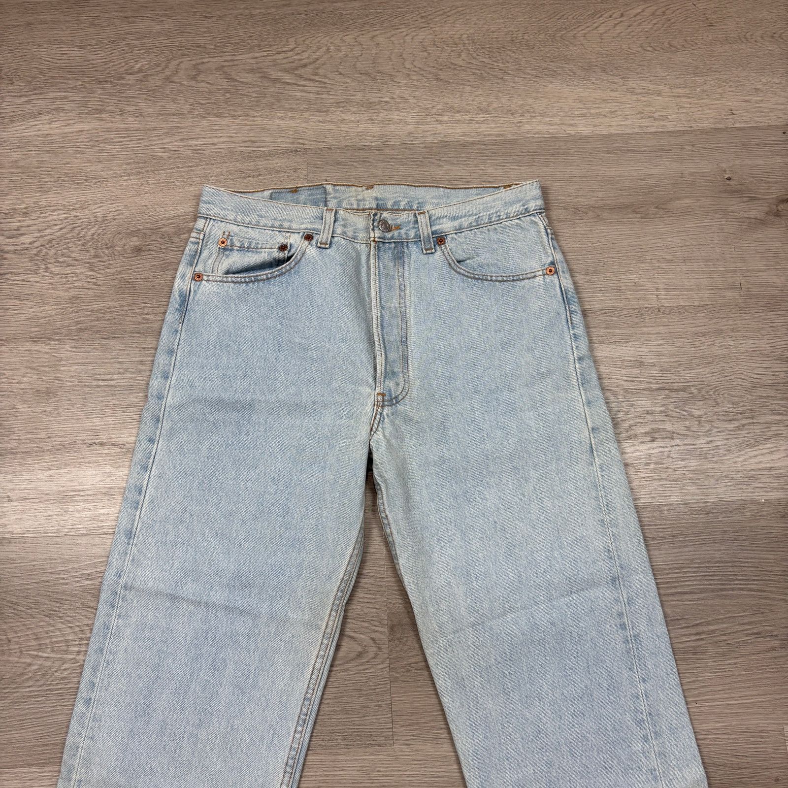Levi's × Vintage Vintage 90s Levi's 501 Straight Leg Jeans Made in USA 32x25 Size US 32 / EU 48 - 4 Thumbnail