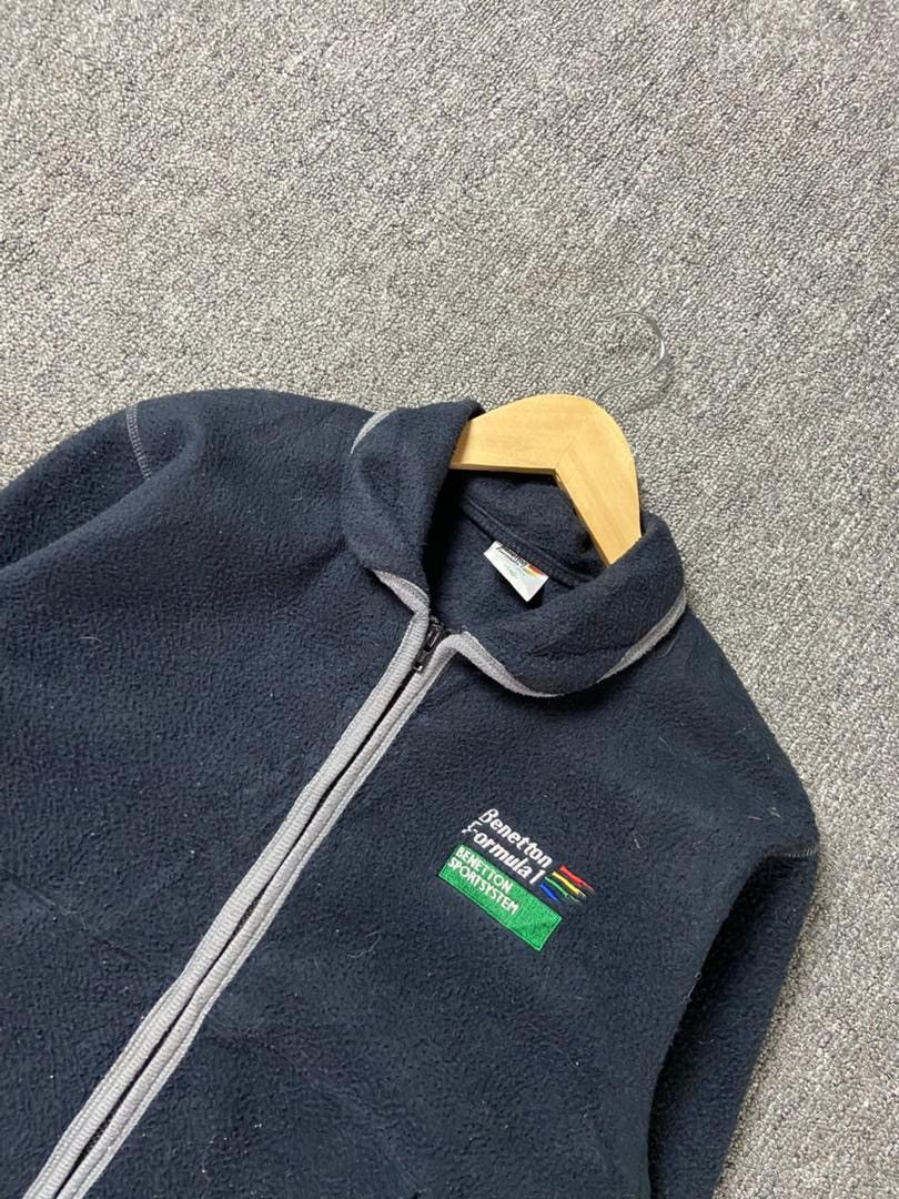 Japanese Brand Benetton Formula Racing Team Fleece Jacket (198) Size US XXS / EU 40 - 8 Thumbnail