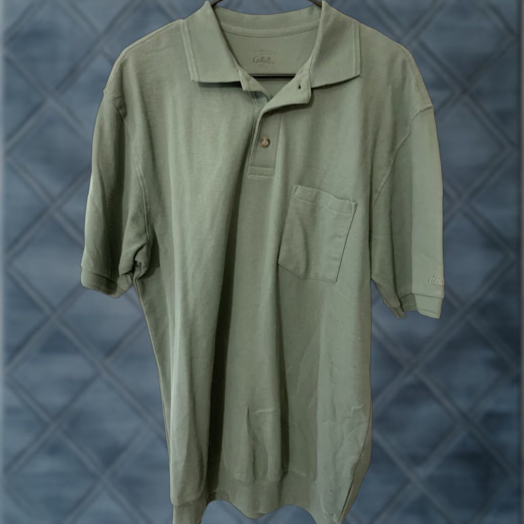 Vintage Cabela's Men Army Green Collared Polo Shirt Size L Reg 100% Cotton Pre-owned Size US L / EU 52-54 / 3 - 1 Thumbnail