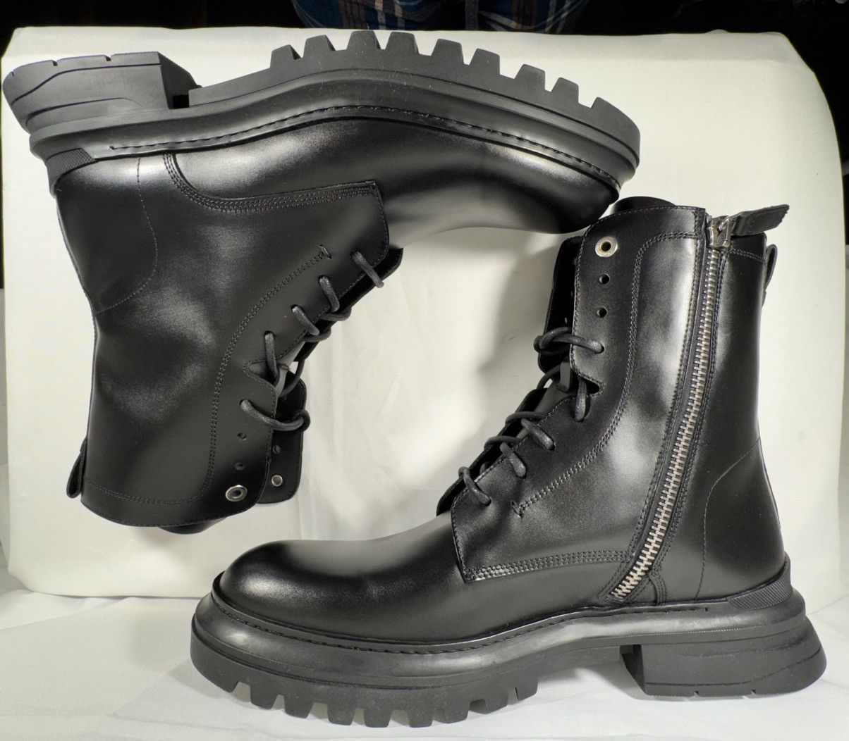 Aquatalia Edmundo Water Repellent Combat Boot M1078 Size US 10.5 / EU 43-44 - 9 Thumbnail