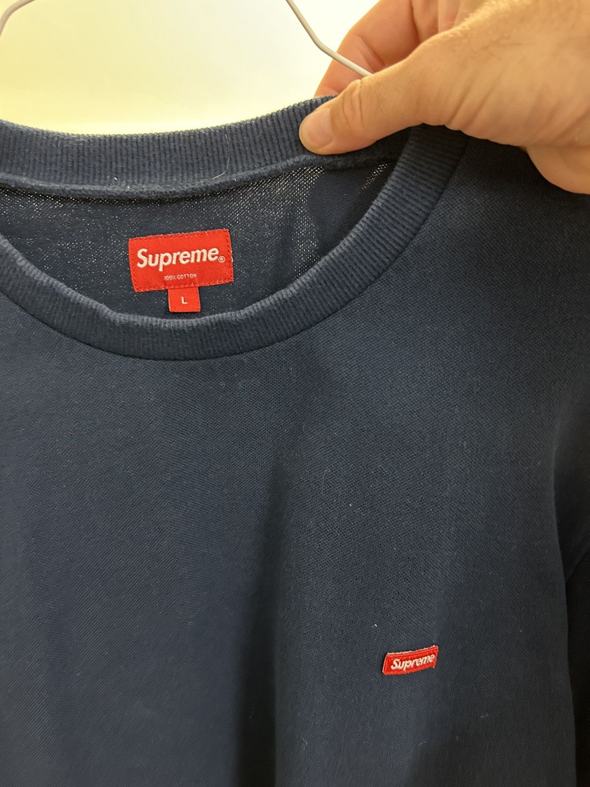 Supreme Supreme Small Box Pique Crewneck Size US L / EU 52-54 / 3 - 2 Thumbnail