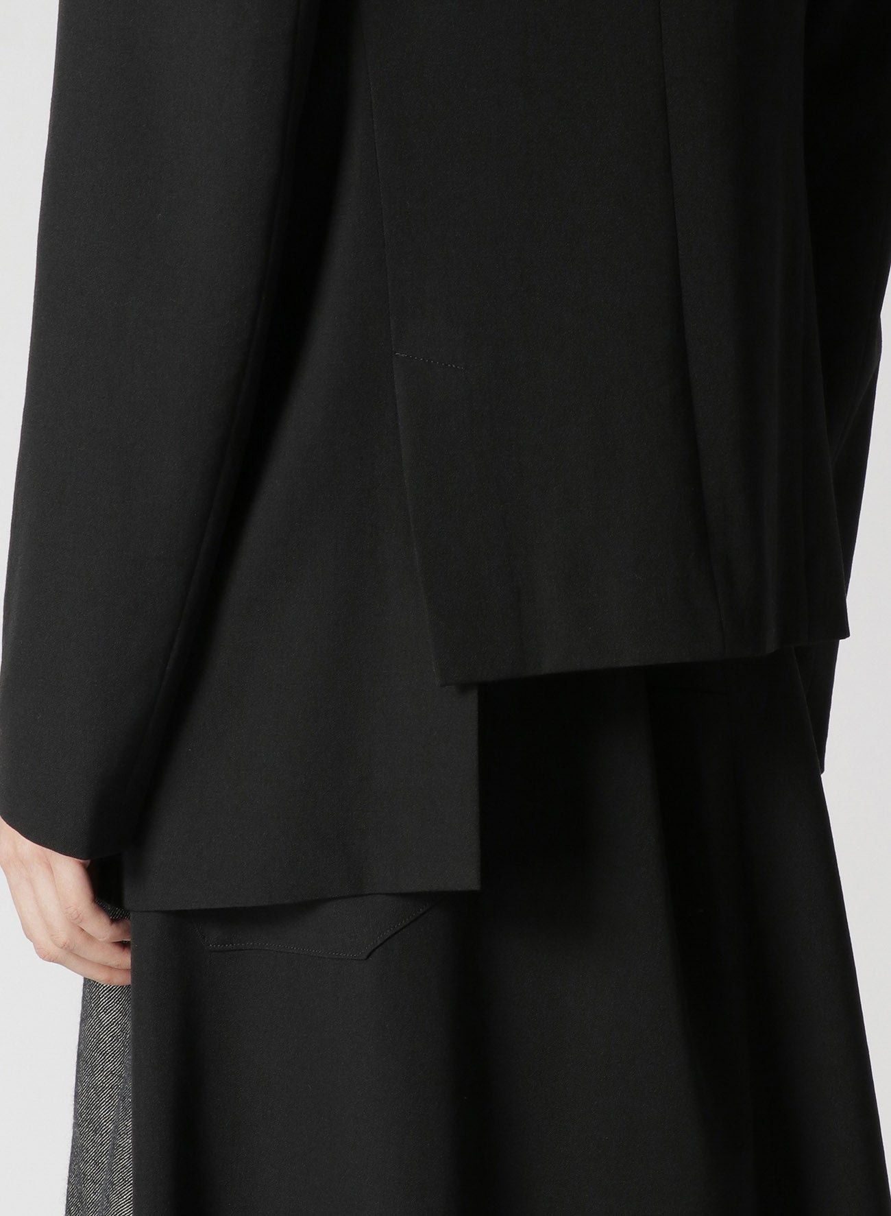 Yohji Yamamoto $1165 NWT Yohji Yamamoto Y's Gabardine Asymmetric Jacket Size US M / EU 48-50 / 2 - 10 Thumbnail