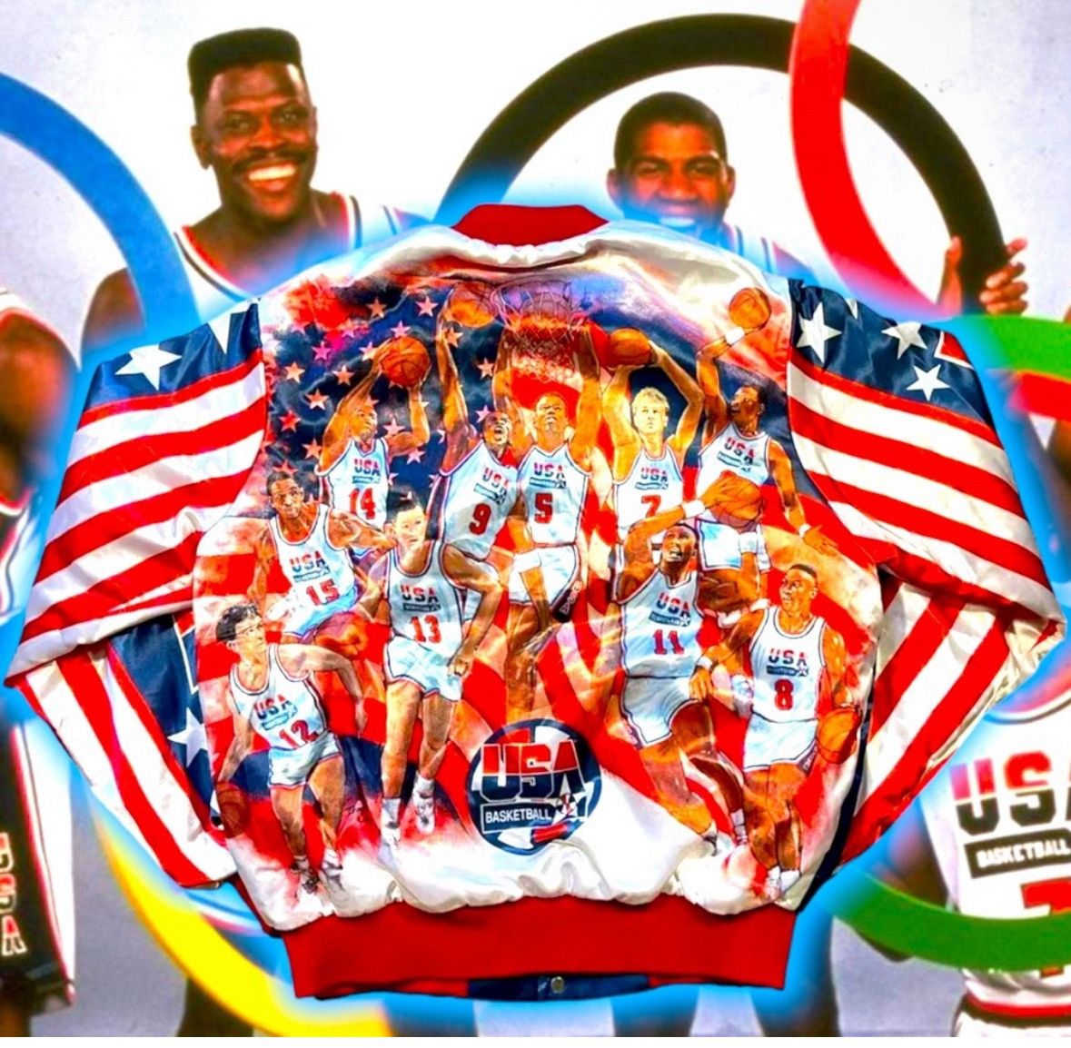 💎ViNTaGe💎 1992 CHaLK Line FaNaMTioN USA DreAm TEaM JaCKet🧥