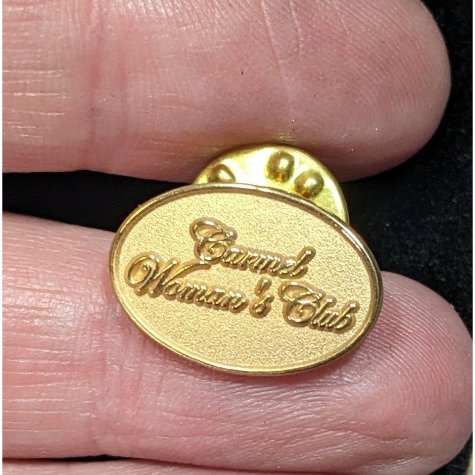Other Carmel Woman's Club Gold Tone Lapel Pin Oval Shape Size ONE SIZE - 1 Thumbnail