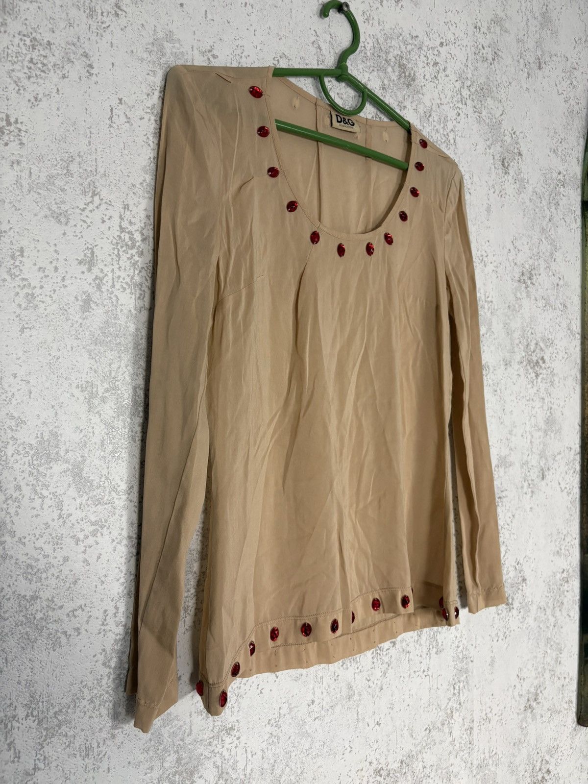 Dolce & Gabbana Dolce & Gabbana D&G 2000s Crystal Stud Y2K Long Sleeve Top Size S / US 4 / IT 40 - 2 Thumbnail