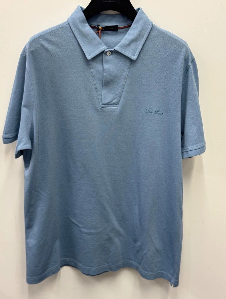 Loro Piana LORO PIANA Pure color breathable casual short sleeve Polo Size US L / EU 52-54 / 3 - 1 Thumbnail