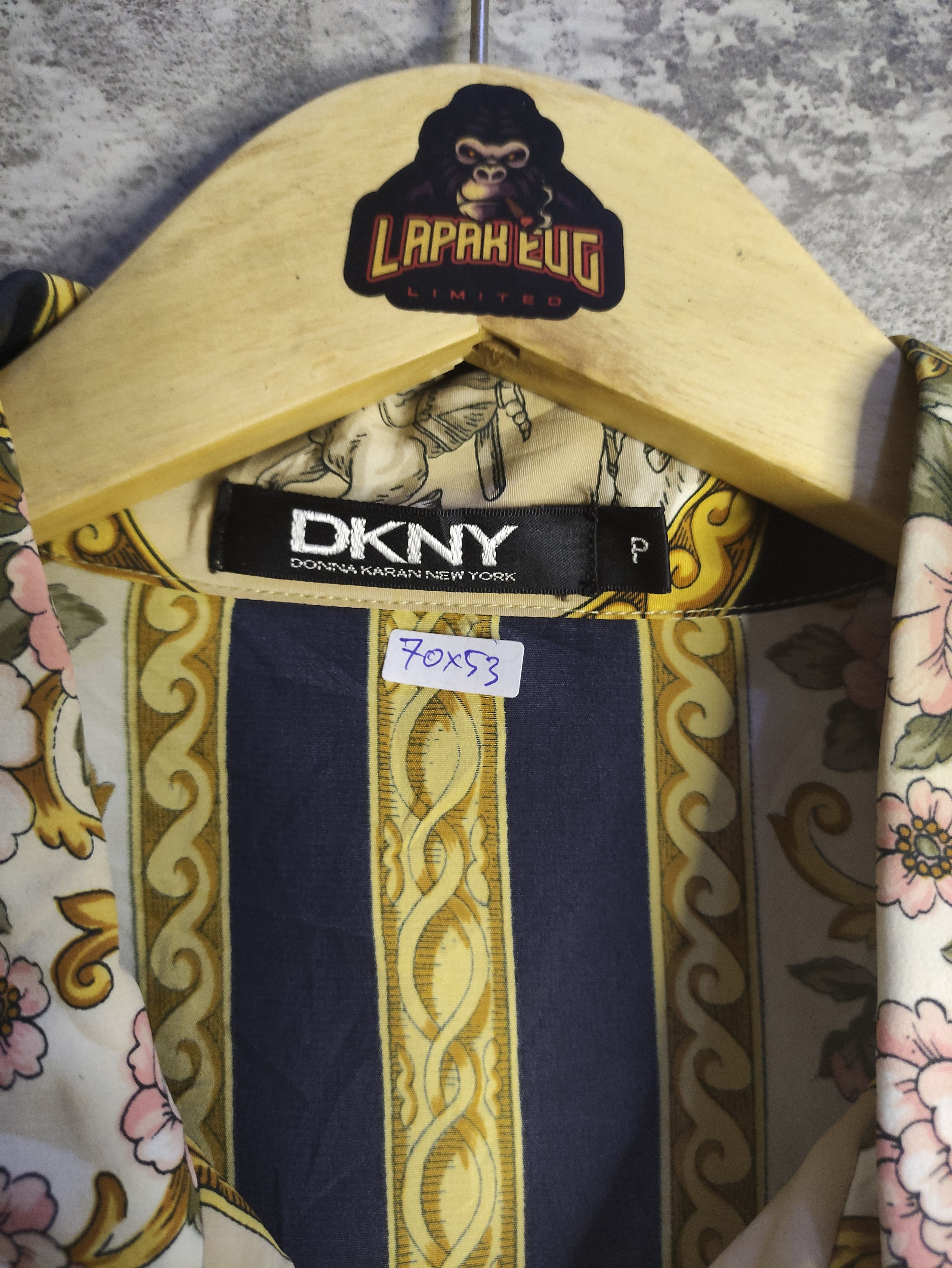 DKNY × Vintage Vintage Luxury - DKNY floral Silk Shirt Size US L / EU 52-54 / 3 - 5 Thumbnail