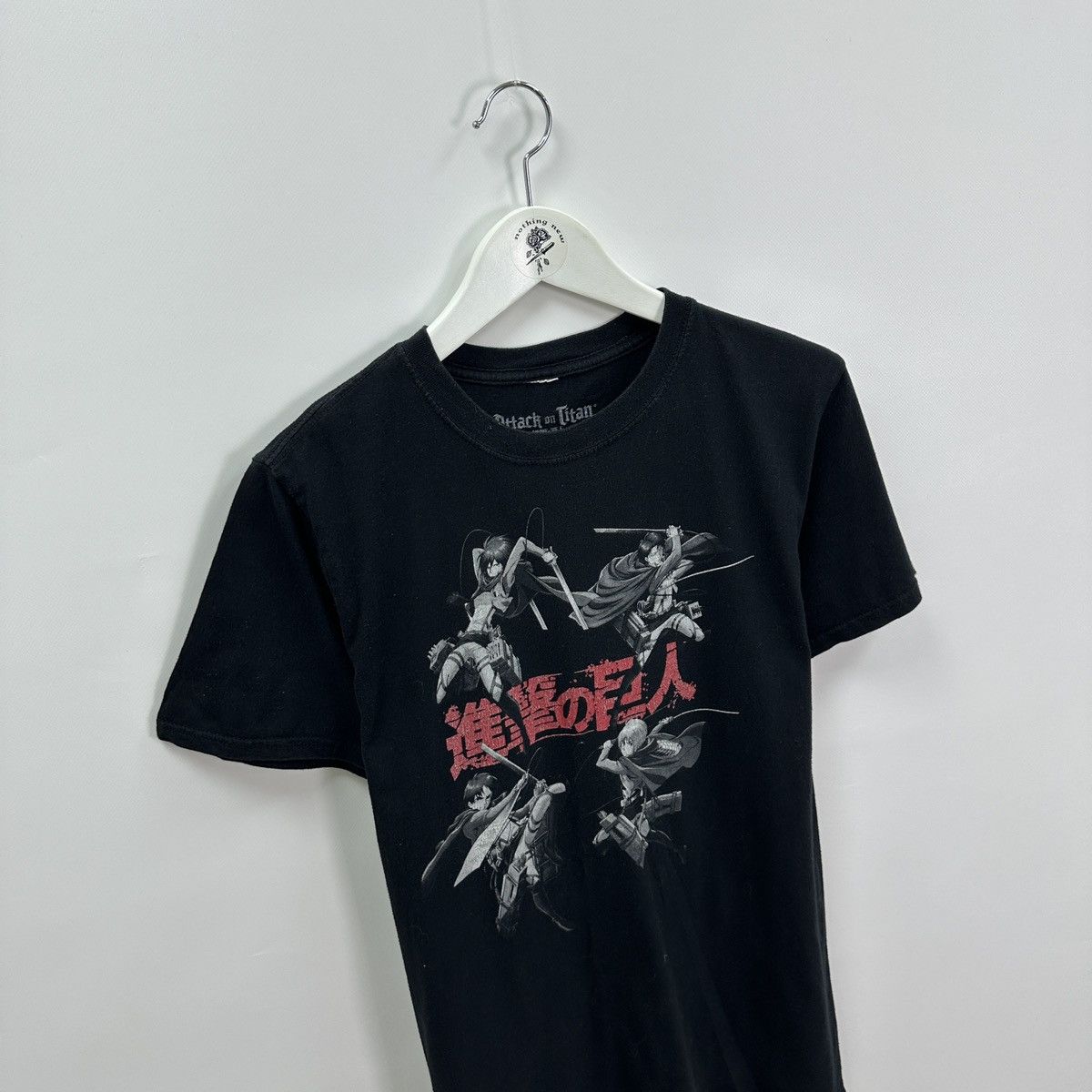 Anime Attack on Titan Season 1 promo tee Mikasa Levi Akkerman y2k Size US M / EU 48-50 / 2 - 3 Thumbnail