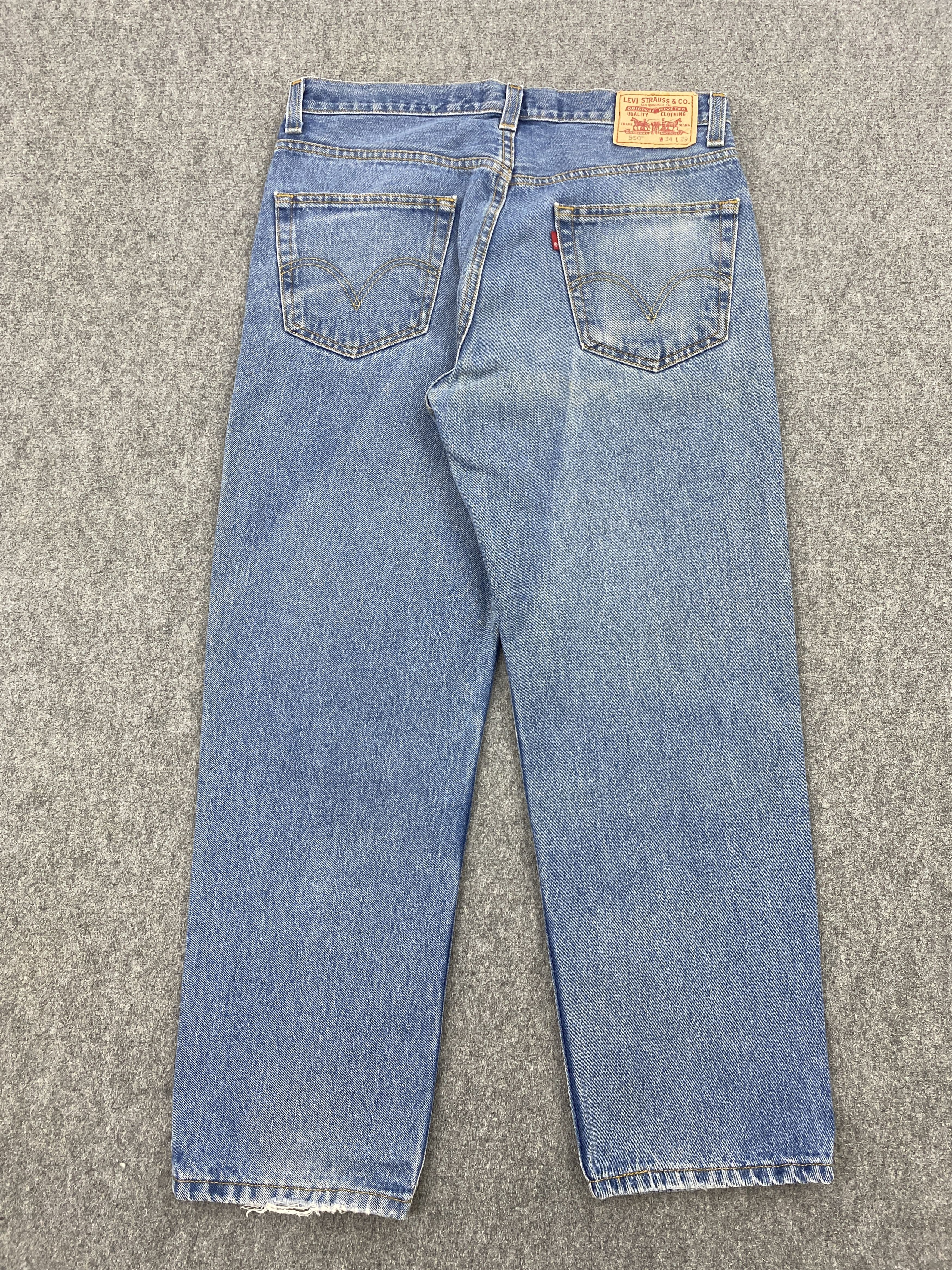 Levi's × Vintage Faded Blue Vintage Levis 550 Jeans Size US 33 - 3 Thumbnail