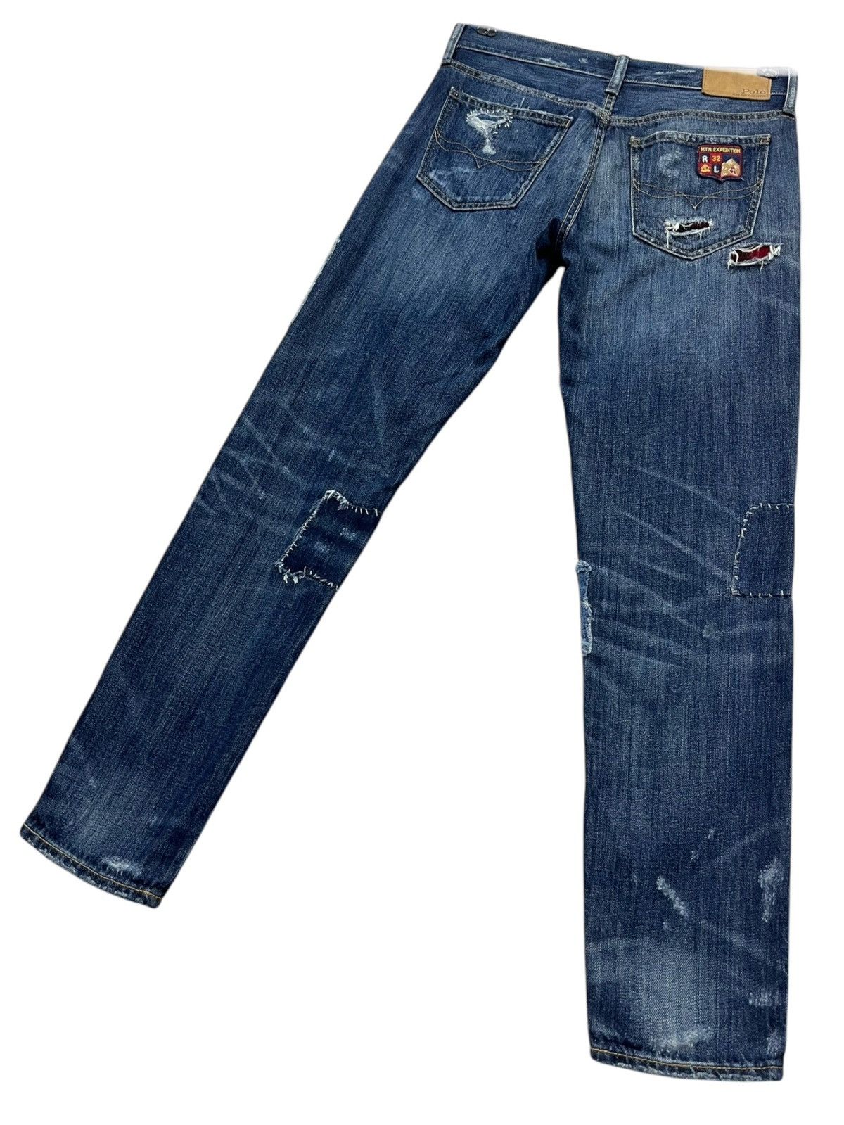 Polo Ralph Lauren 🔥POLO RALPH LAUREN Astor Slim Boyfried Fit Patchwork Denim Size 27" / US 4 / IT 40 - 4 Thumbnail