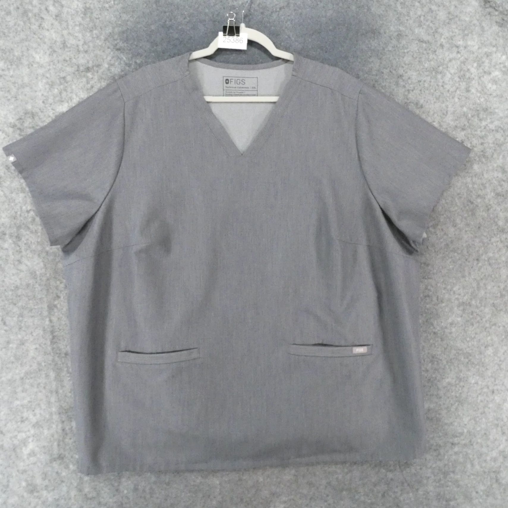 Vintage FIGS Scrub Top Womens 5XL Short Sleeve Gray w Pockets Size XXL / US 16-18 / IT 52-54 - 2 Thumbnail