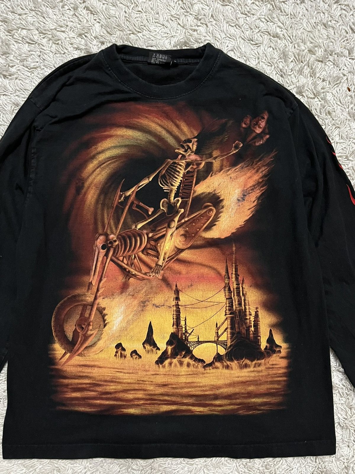Japanese Brand × Vintage Vintage Long Sleeve Spiral Big Logo Skeletons Size US L / EU 52-54 / 3 - 2 Thumbnail