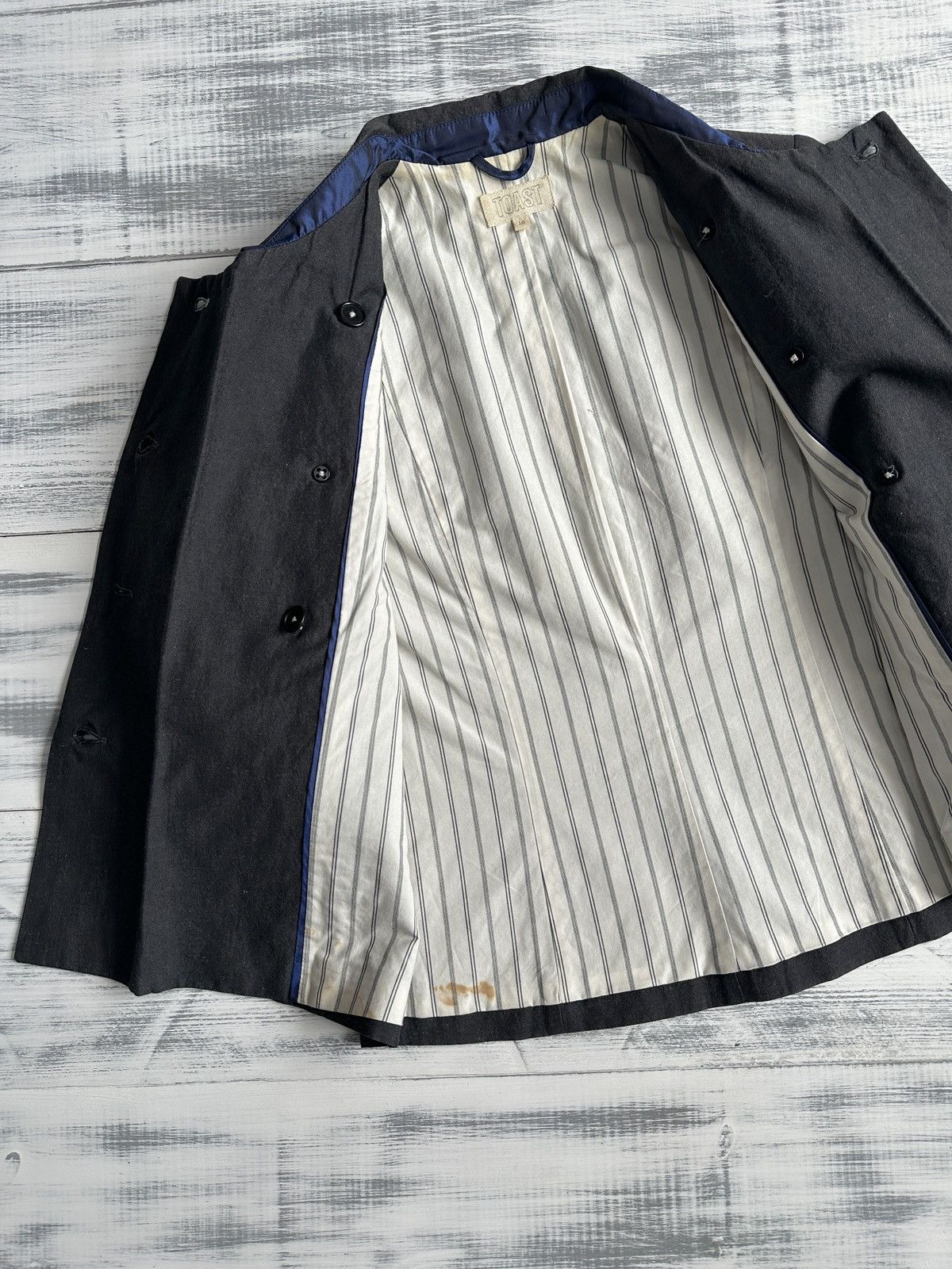 Other TOAST Linen Cotton Grey Double Breasted Blazer Jacket Size M / US 6-8 / IT 42-44 - 4 Thumbnail