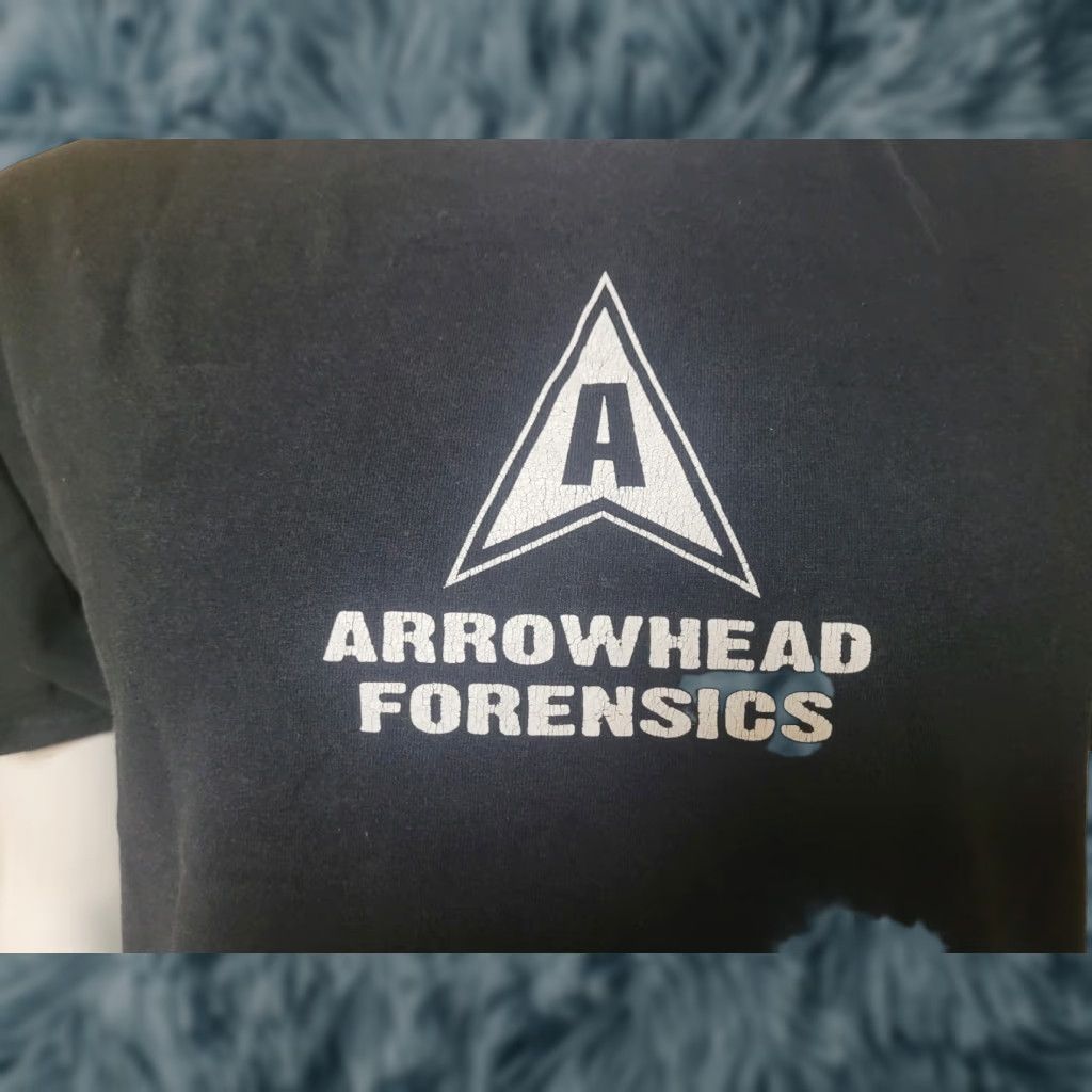 Gildan Arrowhead Forsensics T Shirt Graphic Tee Black L Mens Crew Neck Short Sleeve Gildan Ultra Cotton 100% Cotton Since 1993 Size US L / EU 52-54 / 3 - 1 Thumbnail