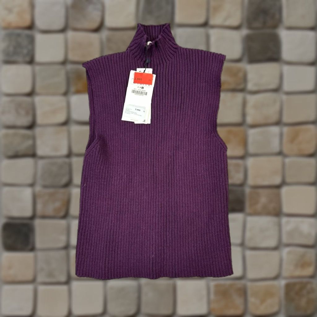 Zara Zara Shirt Womens Large Purple Ribbed New Size L / US 10 / IT 46 - 1 Thumbnail