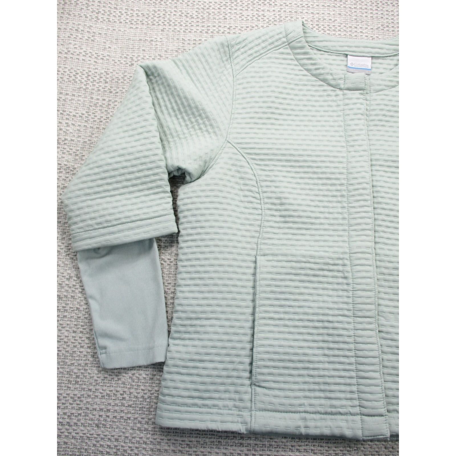 Doublet Columbia Jacket Womens Large Light Green Double Sleeve Textured Snap Up Size L / US 10 / IT 46 - 5 Thumbnail