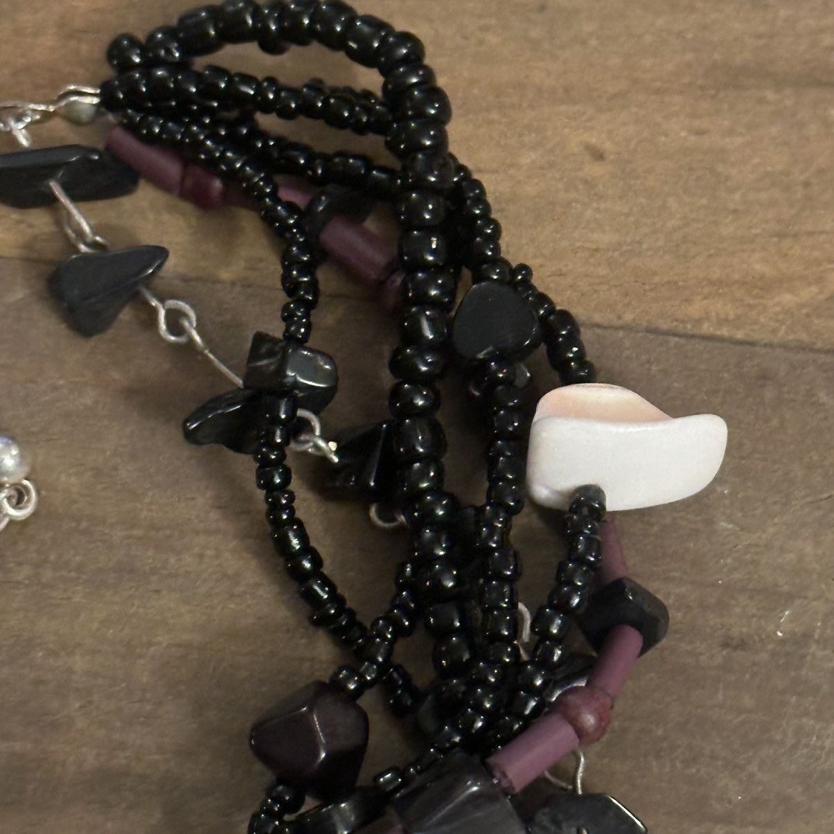 Other Multi strand black seed bead and shell necklace Size ONE SIZE - 4 Thumbnail