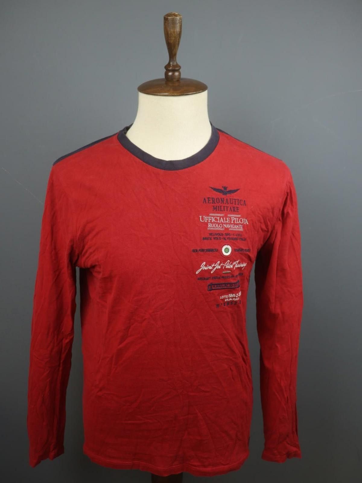 Aeronautica Militare Aeronautica Militare Red Cotton Crew Neck Tee Shirt Size L Size US L / EU 52-54 / 3 - 1 Thumbnail