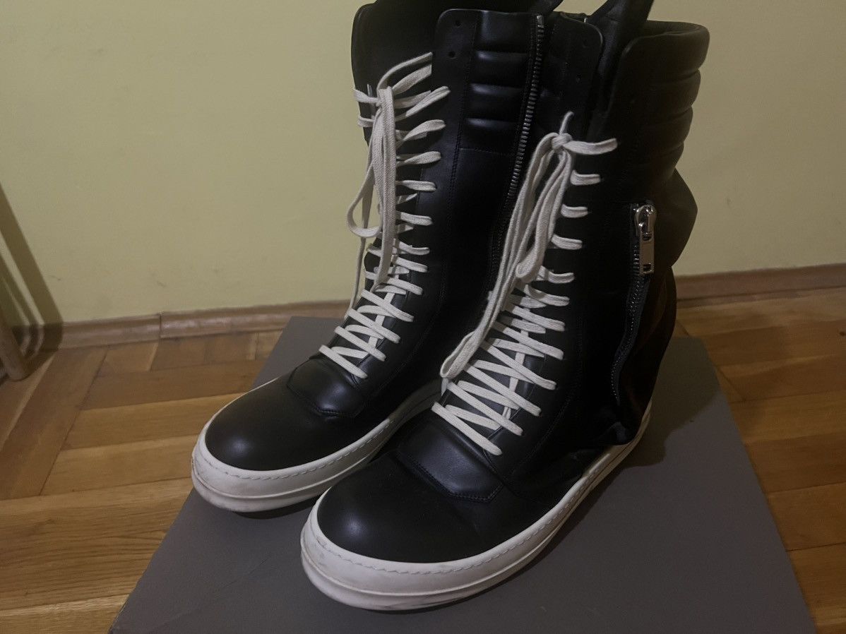 Rick Owens Rick Owens 2022 Black Calfskin Cargobaskets size 45 Size US 12 / EU 45 - 1 Thumbnail