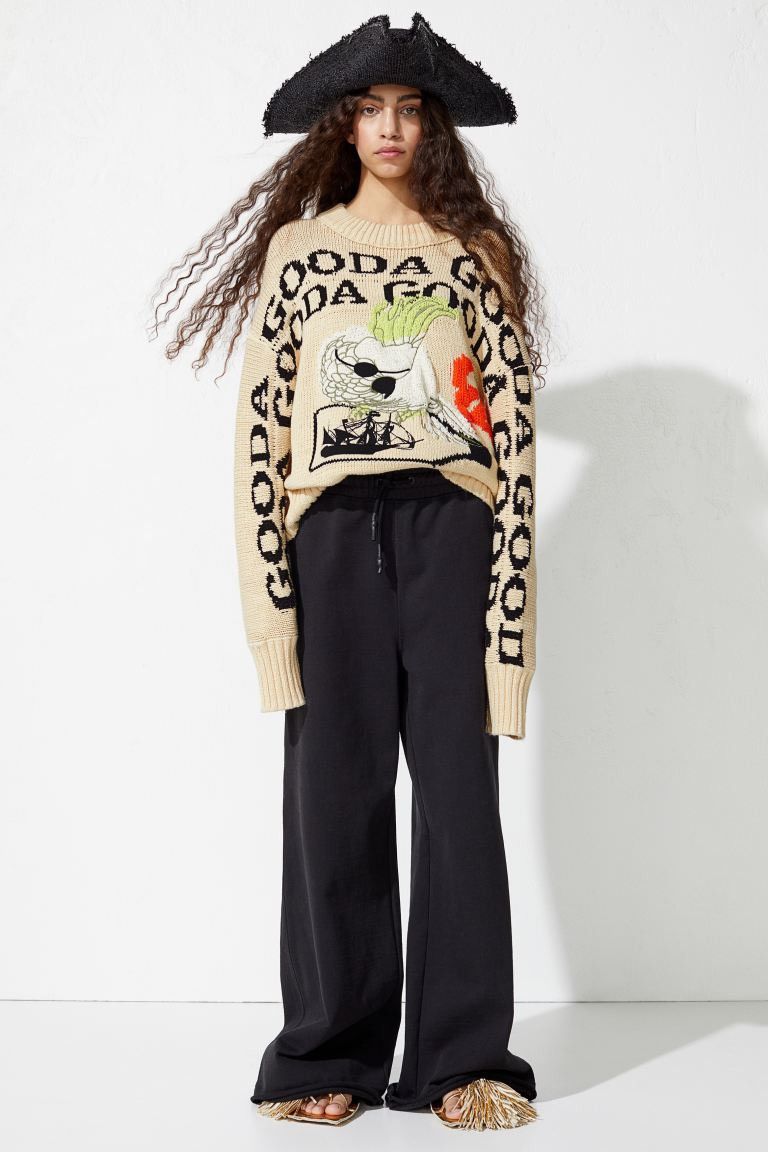 H&M H&M Studio Collection S/S 21 Jacquard Knit Oversized Sweater Size US S / EU 44-46 / 1 - 1 Thumbnail