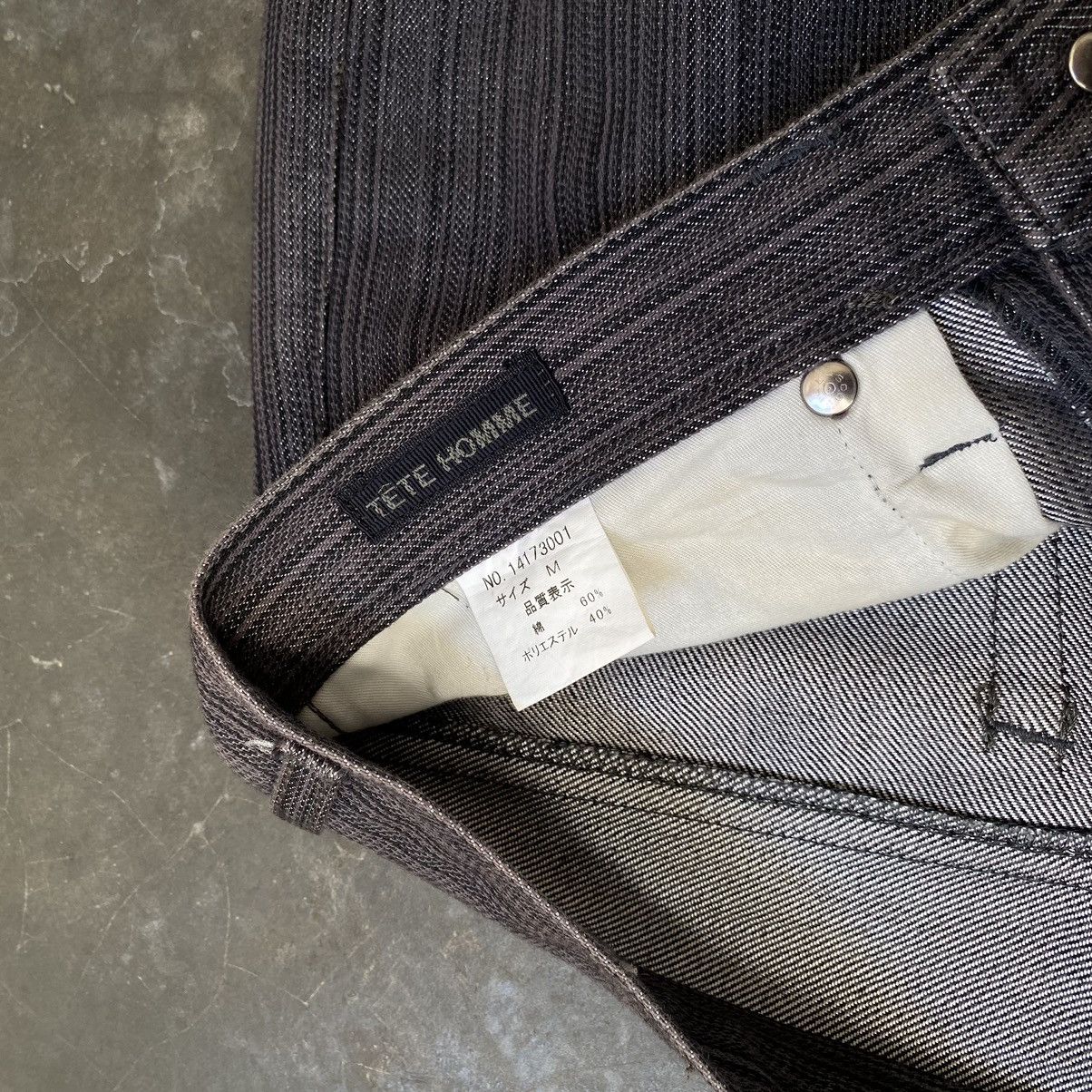 Issey Miyake TETE HOMME ISSEY MIYAKE STRIPED JEANS Size US 32 / EU 48 - 4 Thumbnail