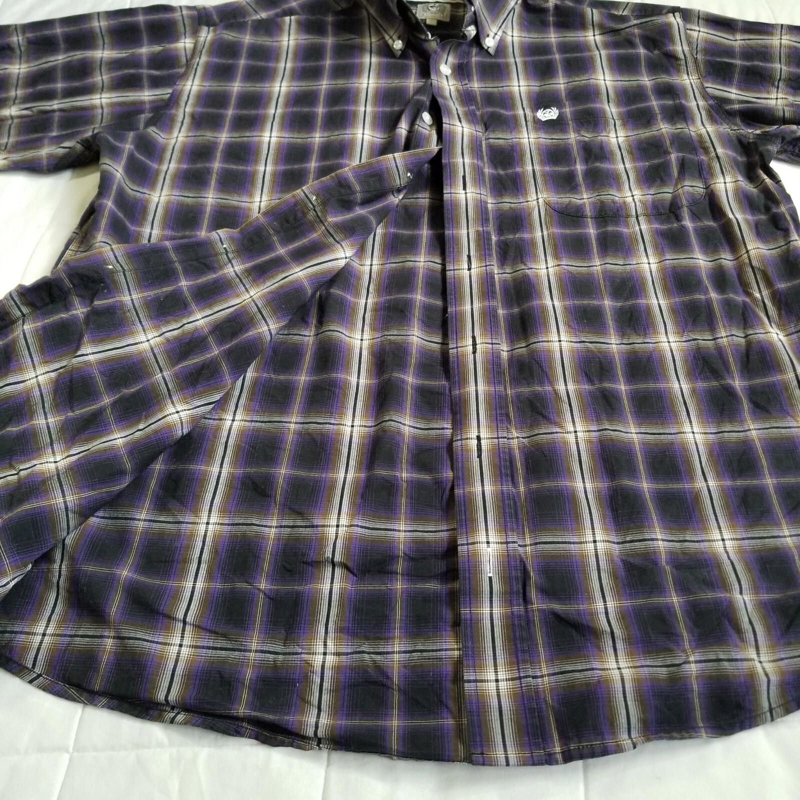 CINCH Cinch Small Purple Plaid Long Sleeve Button Down Size US S / EU 44-46 / 1 - 5 Thumbnail