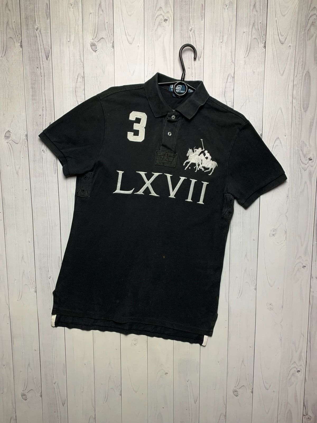 Polo Ralph Lauren × Vintage Vintage polo Ralph Lauren black size M big logo distressed Size US M / EU 48-50 / 2 - 1 Thumbnail