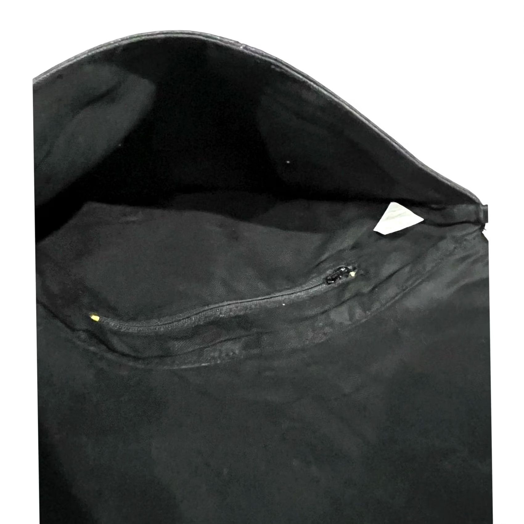 Vintage VINTAGE 90s Leather Purse Black Clutch Shoulder Bag Envelope Snap Ruched Front Women Leather Clutch Mens Womens Budgets Size ONE SIZE - 5 Thumbnail