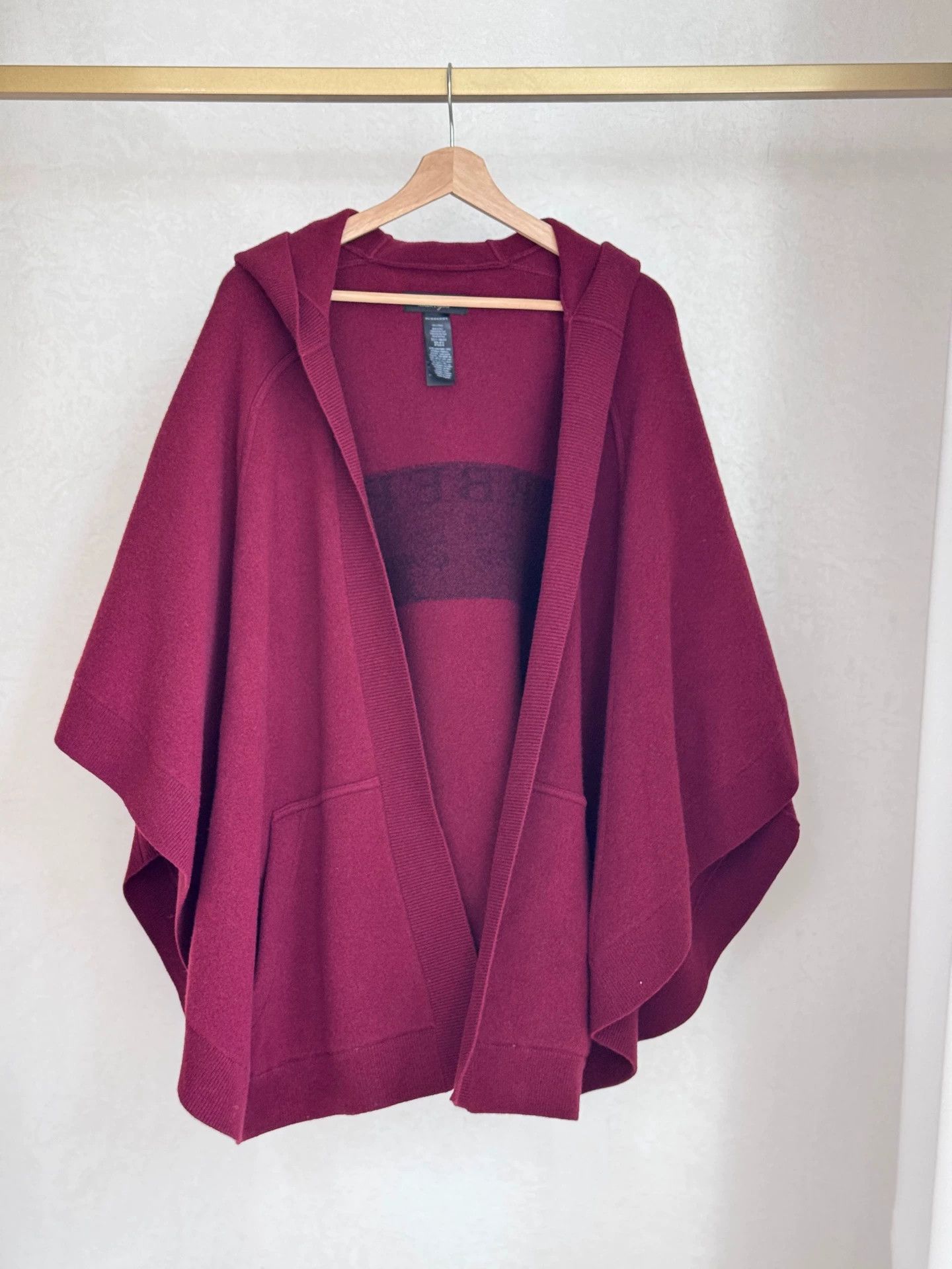Burberry Burberry Red Wool Cloak 99 New 150x120 Size ONE SIZE - 1 Thumbnail