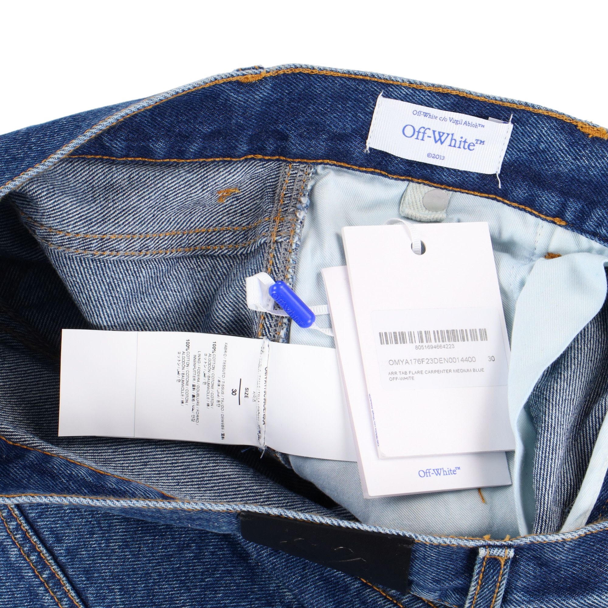 Off-White Blue Arrows Tab Flared Carpenter Jeans Size US 30 / EU 46 - 5 Thumbnail