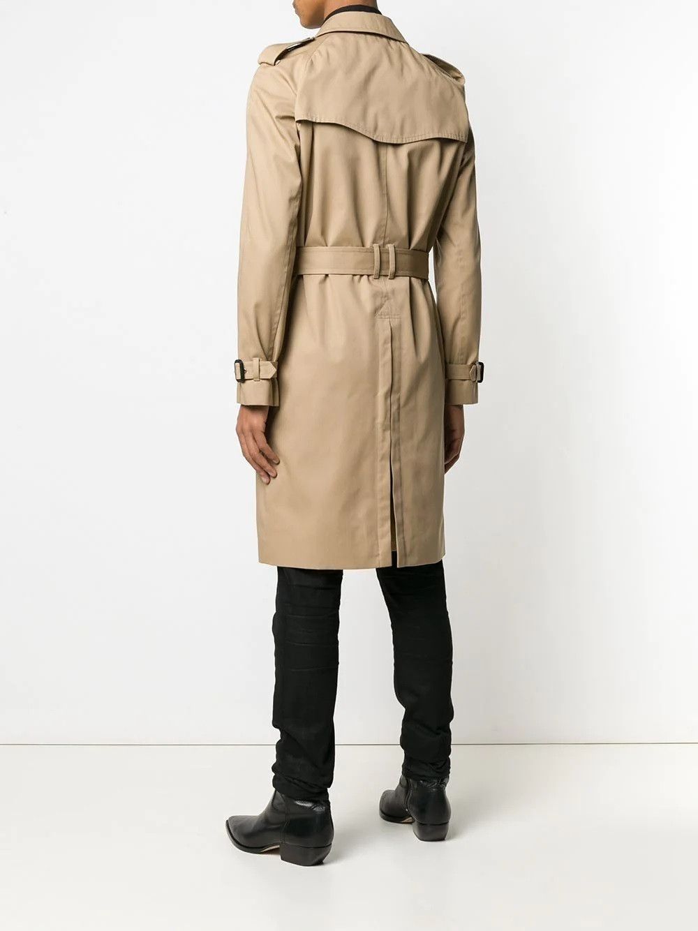 Saint Laurent Paris o1s1wg110125 337872 Trench Coat in Gabardine in Beige Size US S / EU 44-46 / 1 - 6 Thumbnail