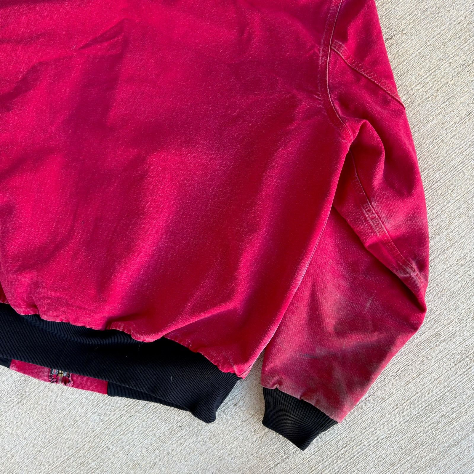 Carhartt × Vintage Carhartt JR110 faded red hooded work wear jacket Size US XXL / EU 58 / 5 - 7 Thumbnail