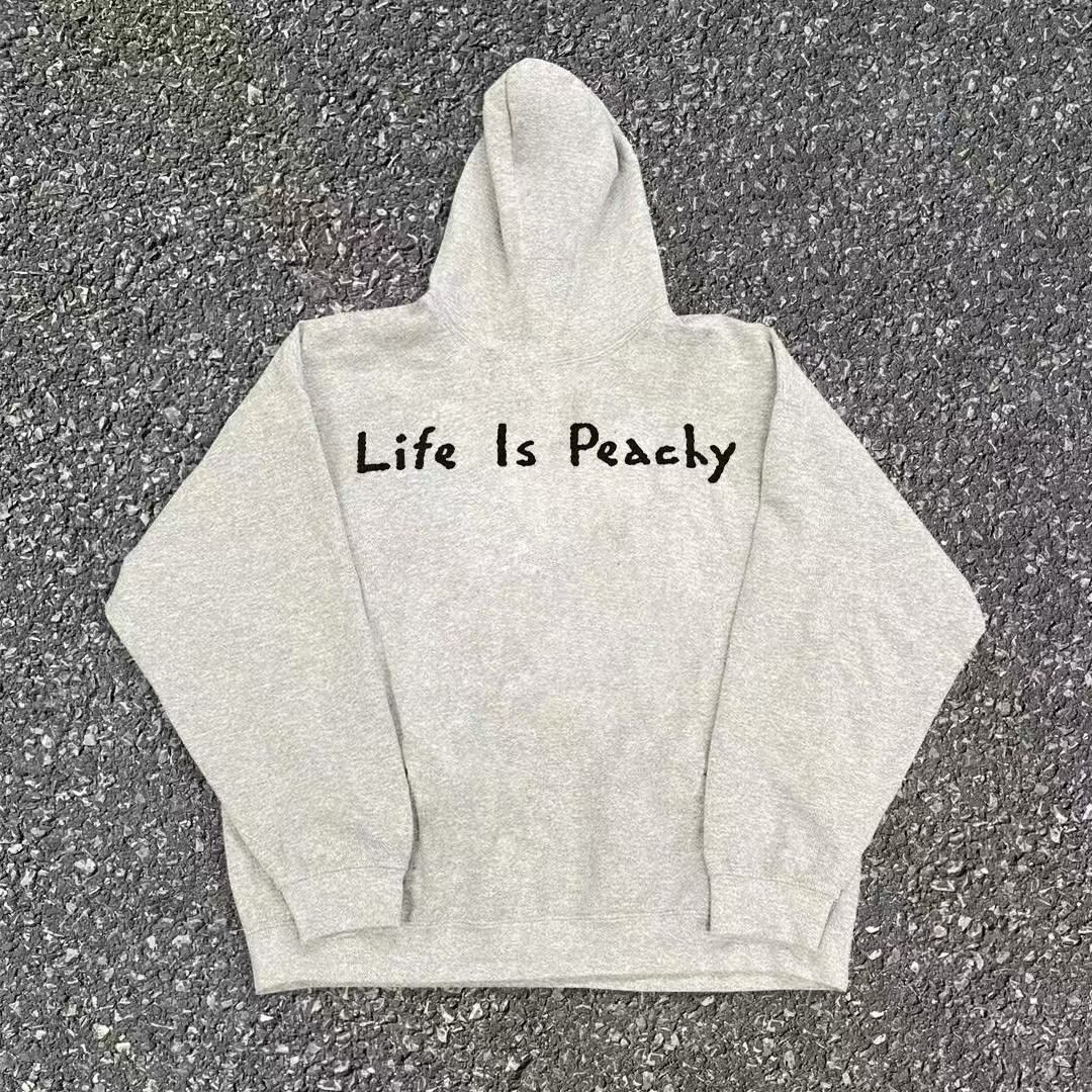 Japanese Brand Grey washed retro letter print hoodie y2k Size US M / EU 48-50 / 2 - 2 Thumbnail