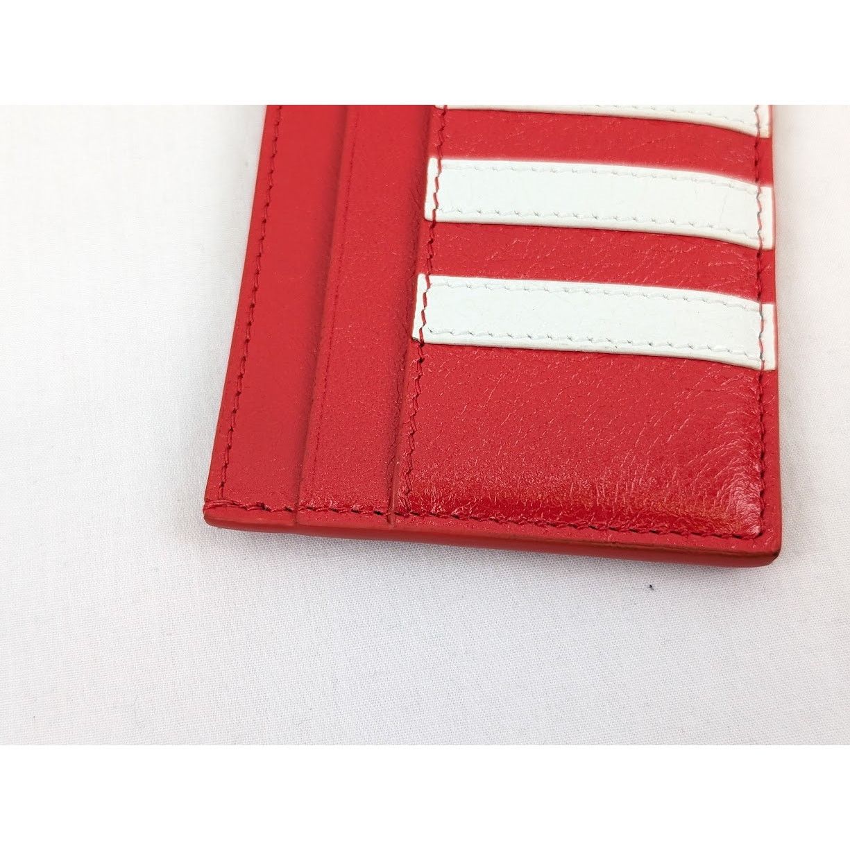 Balenciaga o1rshd1 Q:3 /DUP/ Size:OS / Arena Lamb Card Holder Red/White Size ONE SIZE - 6 Thumbnail