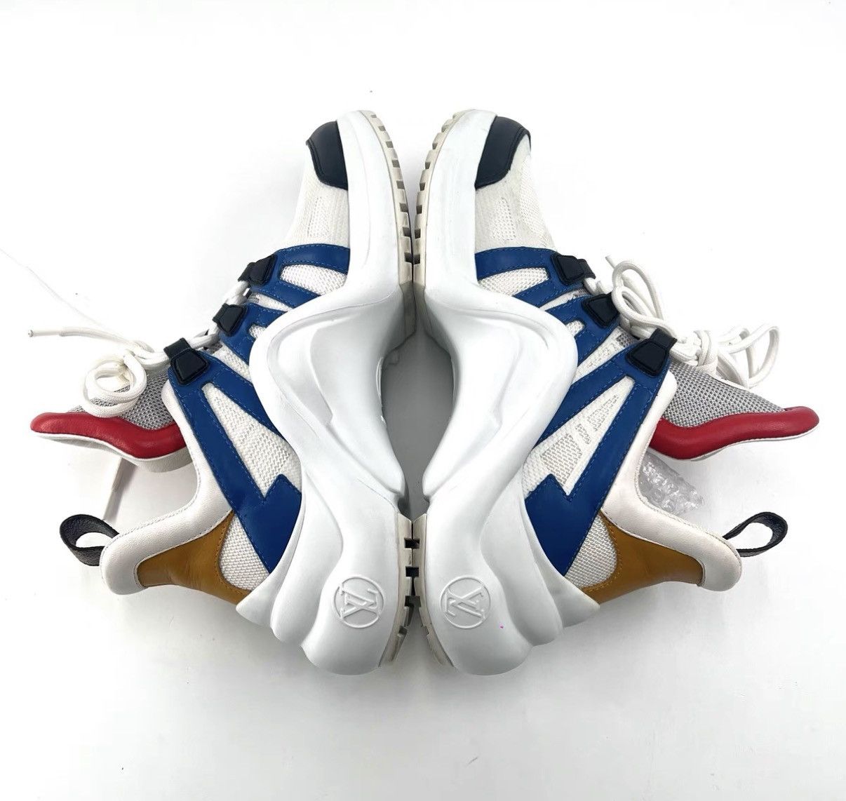 Louis Vuitton Louis Vuitton Classic Blue & Red Colorblock Dad Sneakers K12 Size US 6 / IT 36 - 8 Thumbnail