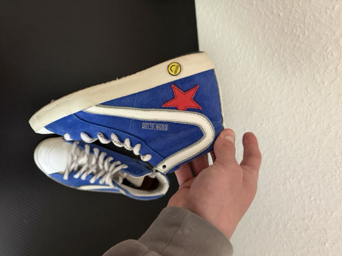 Golden Goose Golden Goose Slide High Top Sneakers Blue/White Red Star Size US 4 / IT 34 - 9 Thumbnail