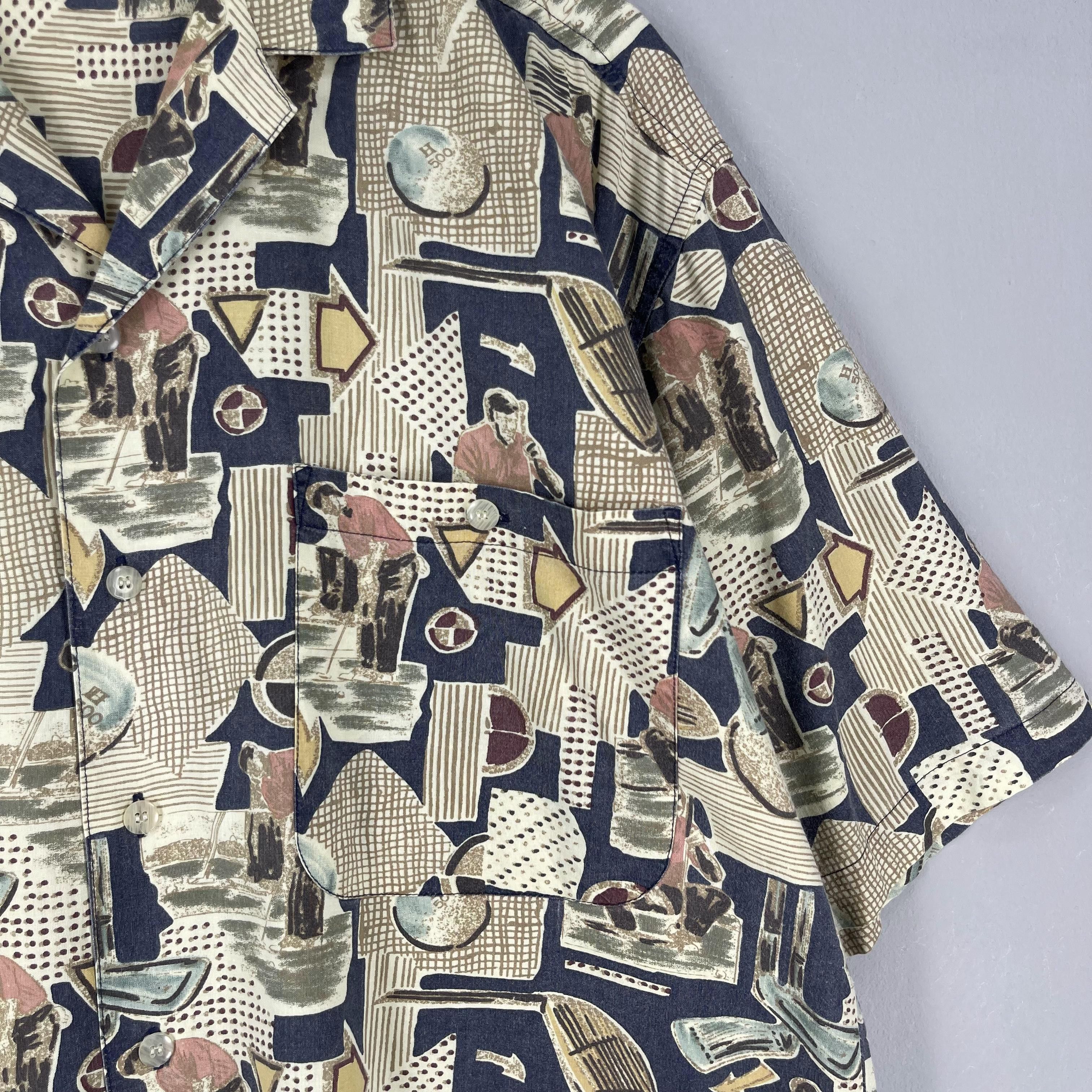 Vintage Vintage Psychobilly Pop Art Golf Sport Motive Rayon Shirt Size US M / EU 48-50 / 2 - 3 Thumbnail