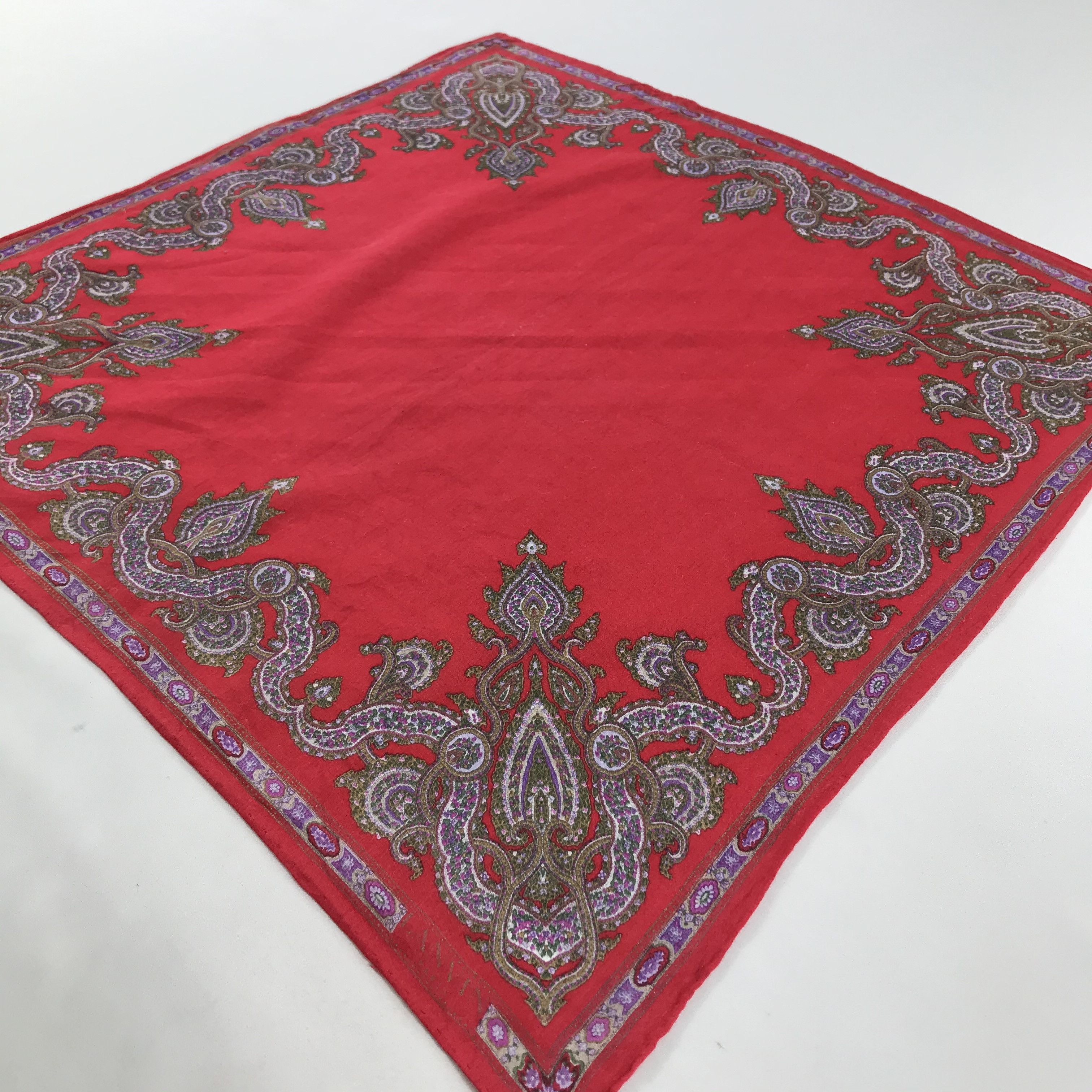 Lanvin × Vintage Lanvin Bandana / Handkerchief / Neckerchief - S1391 Size ONE SIZE - 2 Thumbnail