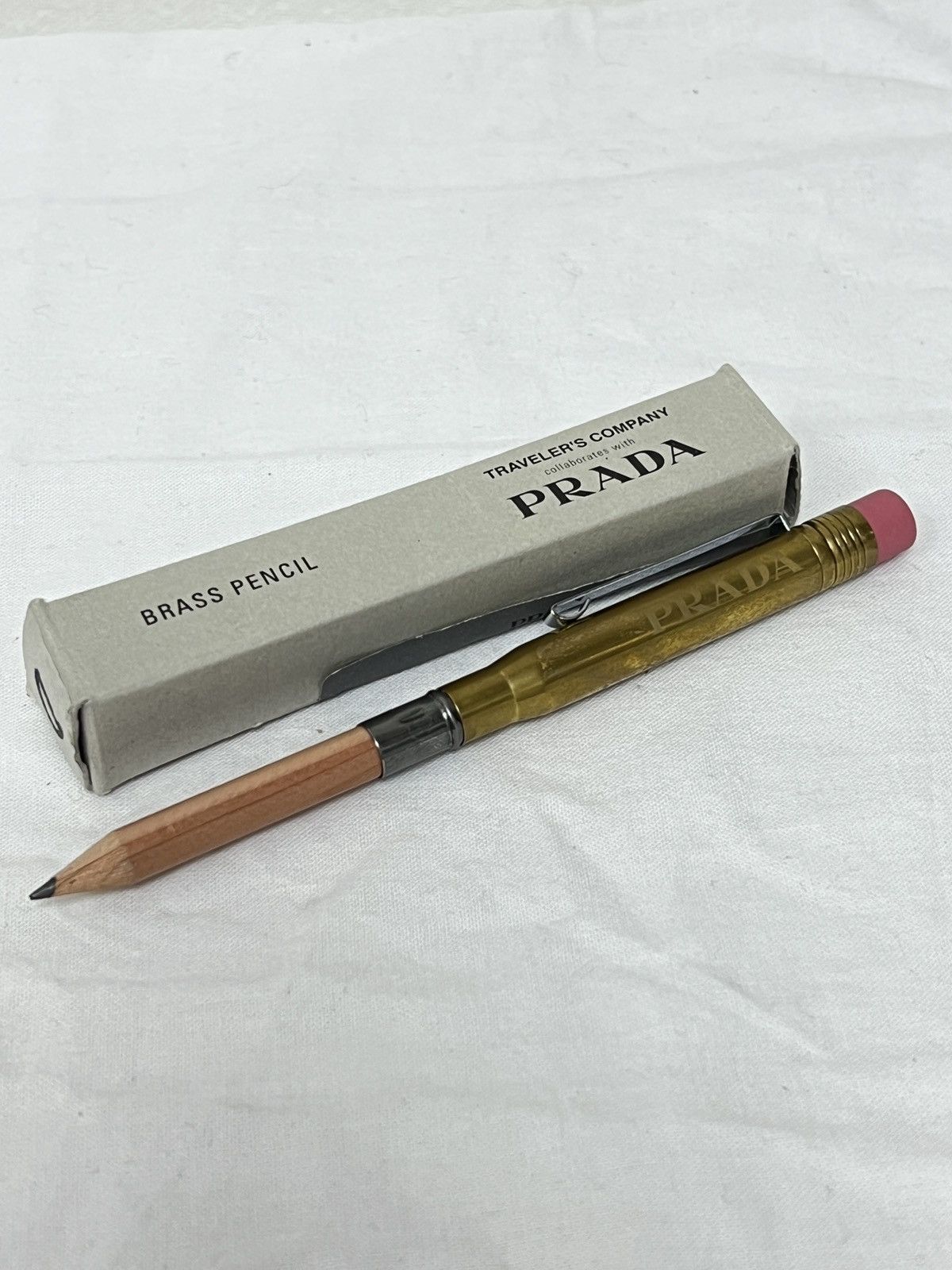 Prada 🔺Prada x Traveler Brass Pencil tie clip pin shirt pen Size ONE SIZE - 3 Thumbnail